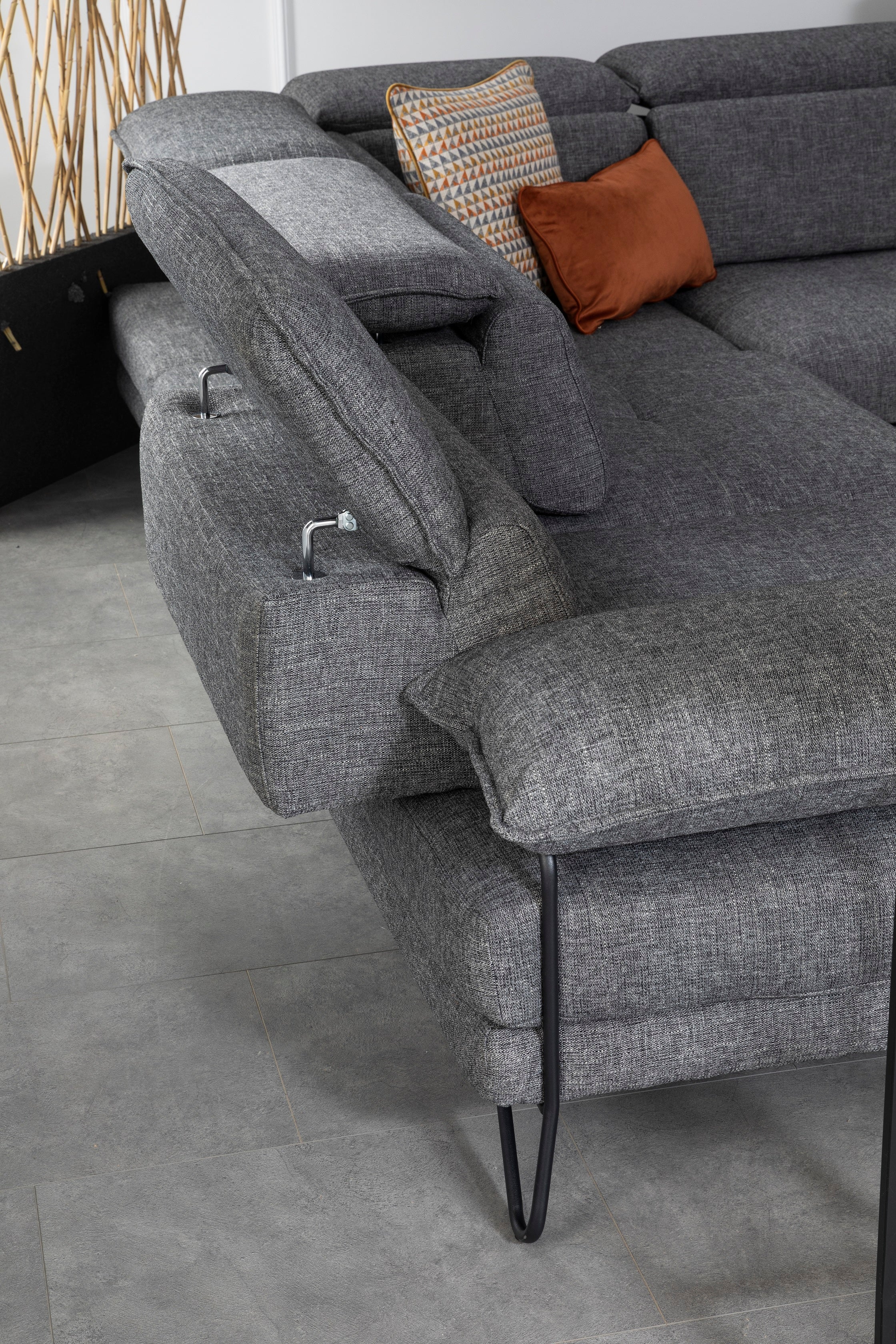 Ъглов диван «Kapadokya Lounge» с подвижни облегалки за глава, ширина 320см