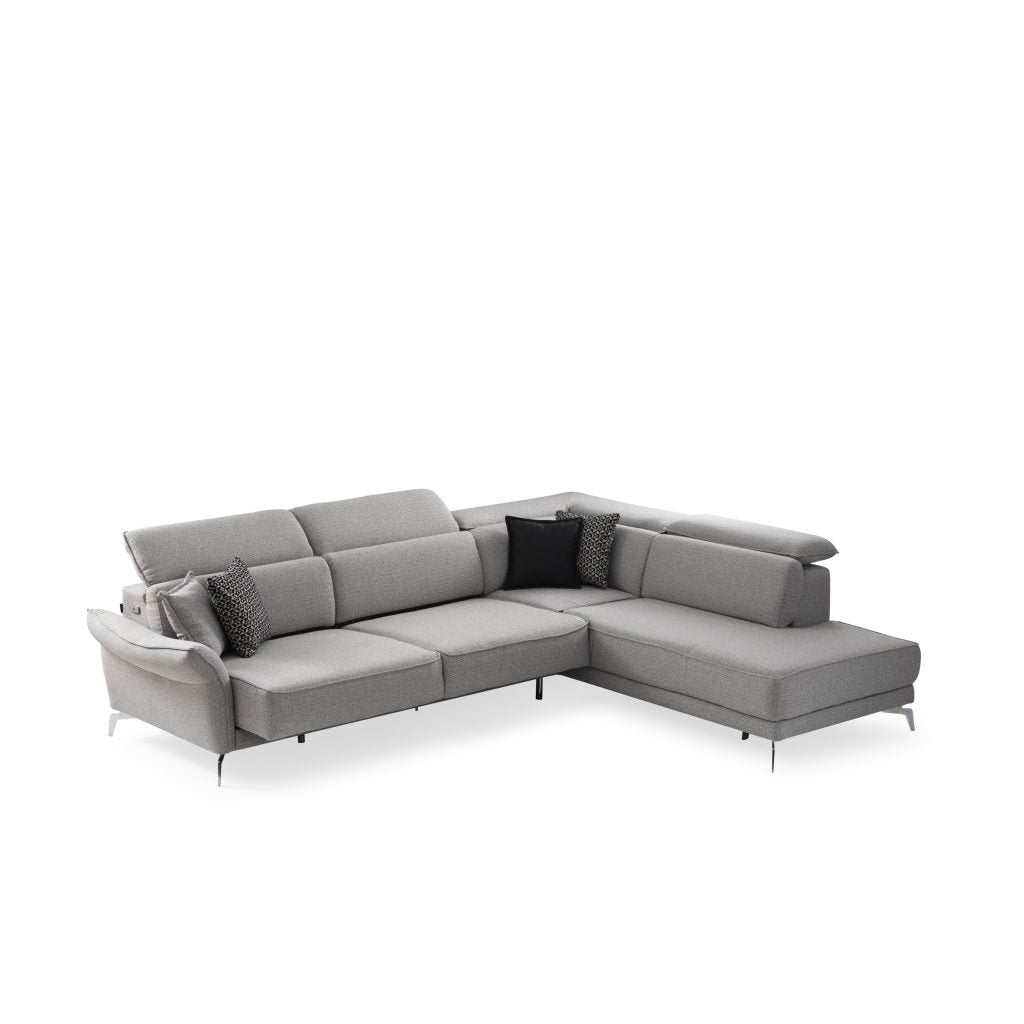 Ъглов разтегателен диван «Kristal Lounge» + електрически механизъм, USB зарядна станция