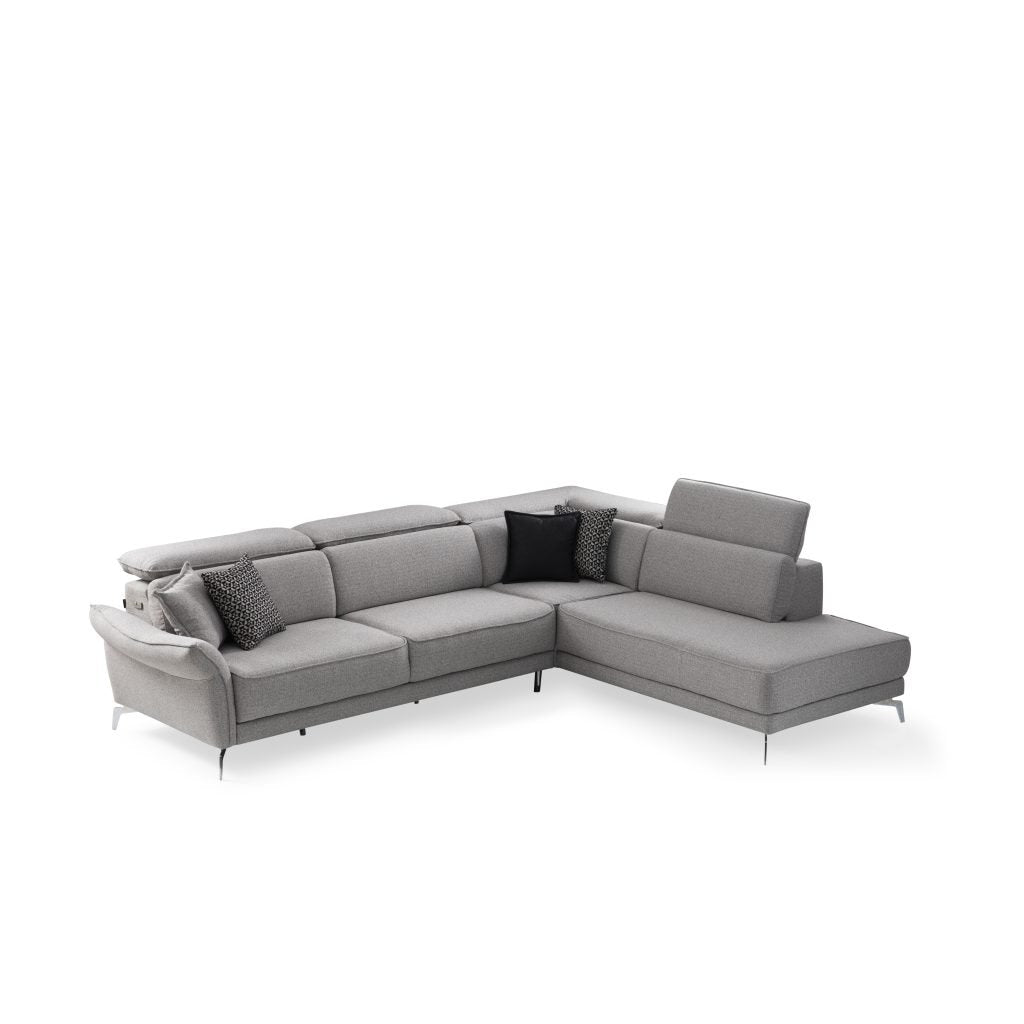 Ъглов разтегателен диван «Kristal Lounge» + електрически механизъм, USB зарядна станция