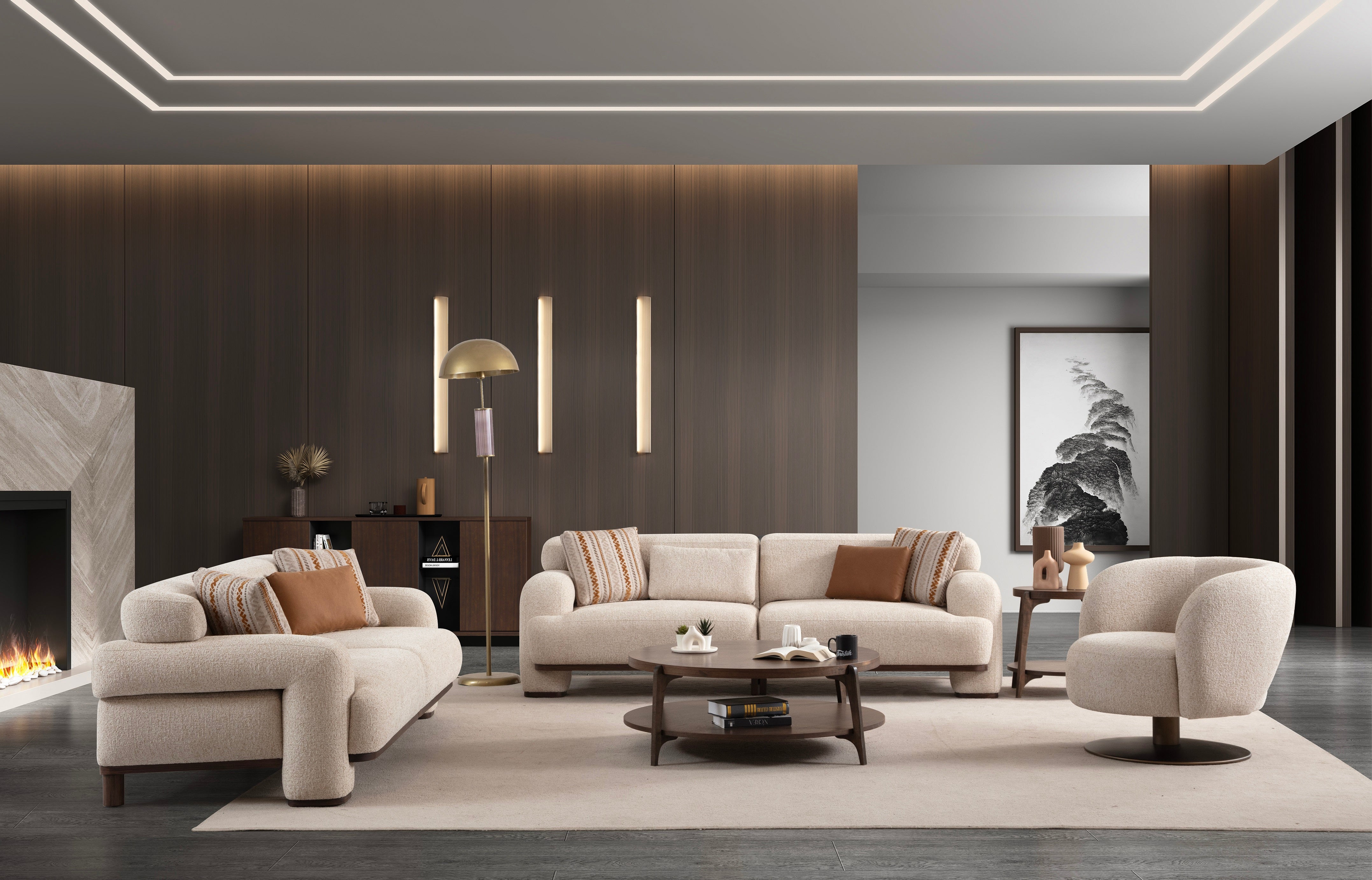 Триместен разтегателен диван «Best» + 2 декоративни възглавници, ширина 235см