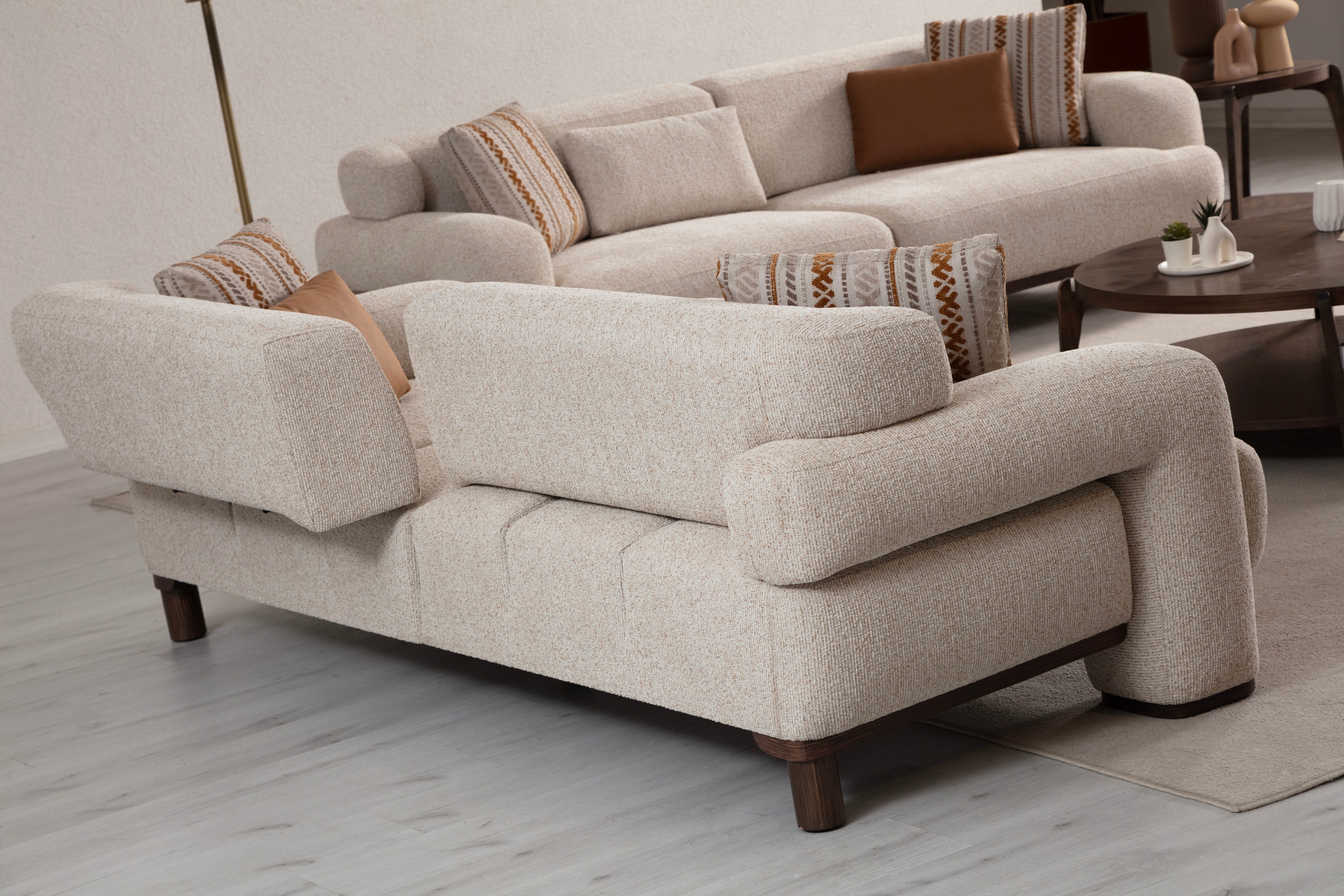 Триместен разтегателен диван «Best» + 2 декоративни възглавници, ширина 235см