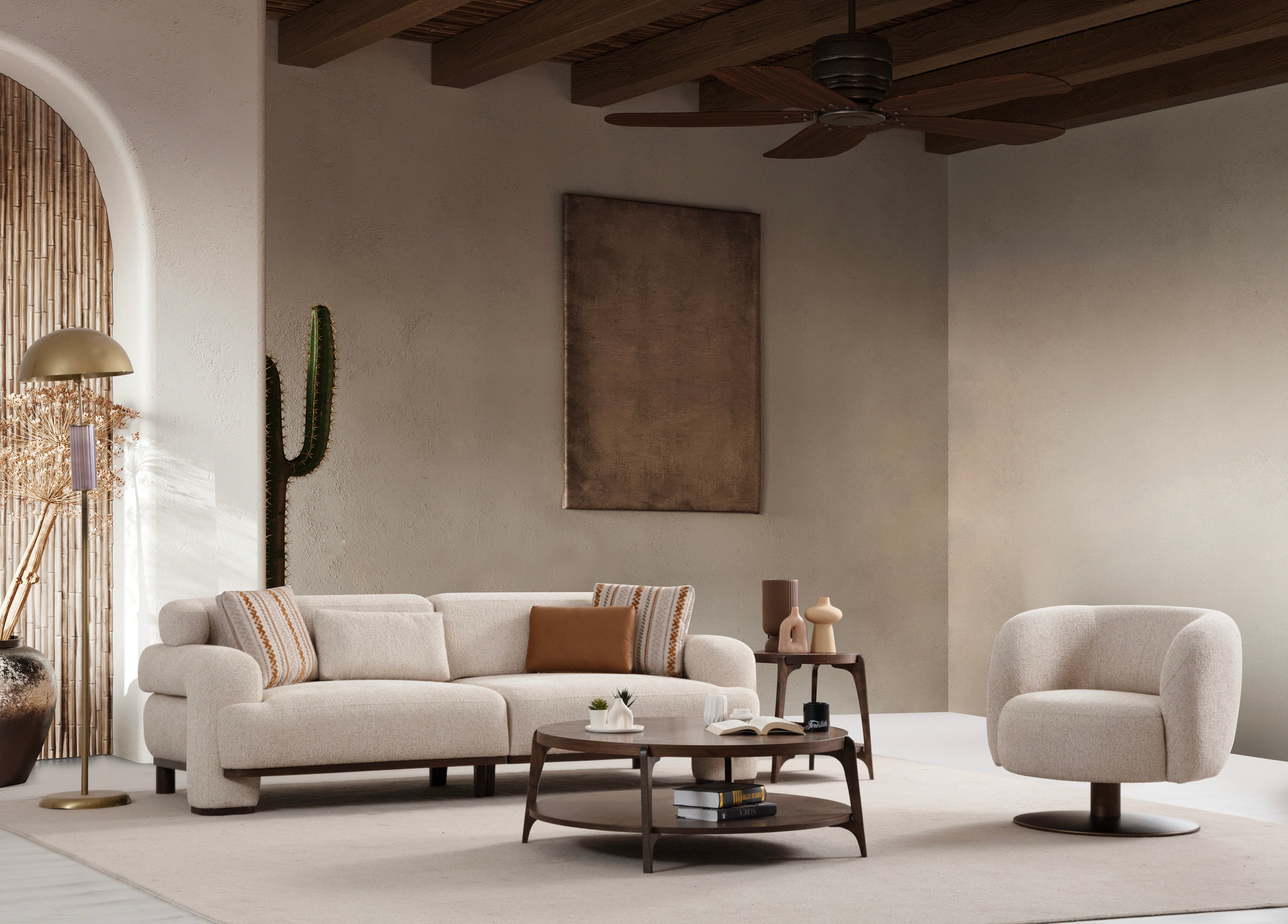 Триместен разтегателен диван «Best» + 2 декоративни възглавници, ширина 235см