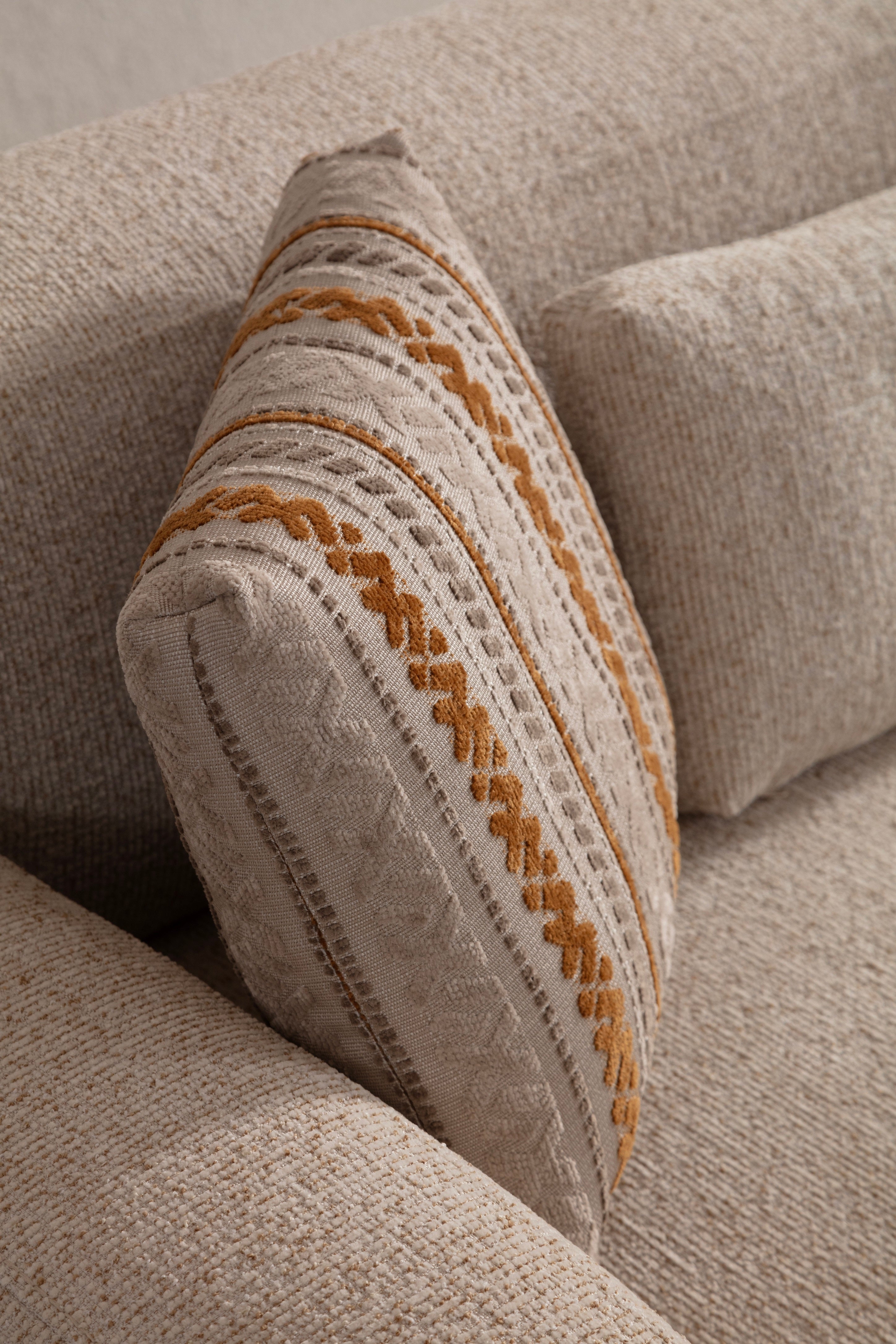 Триместен разтегателен диван «Best» + 2 декоративни възглавници, ширина 235см