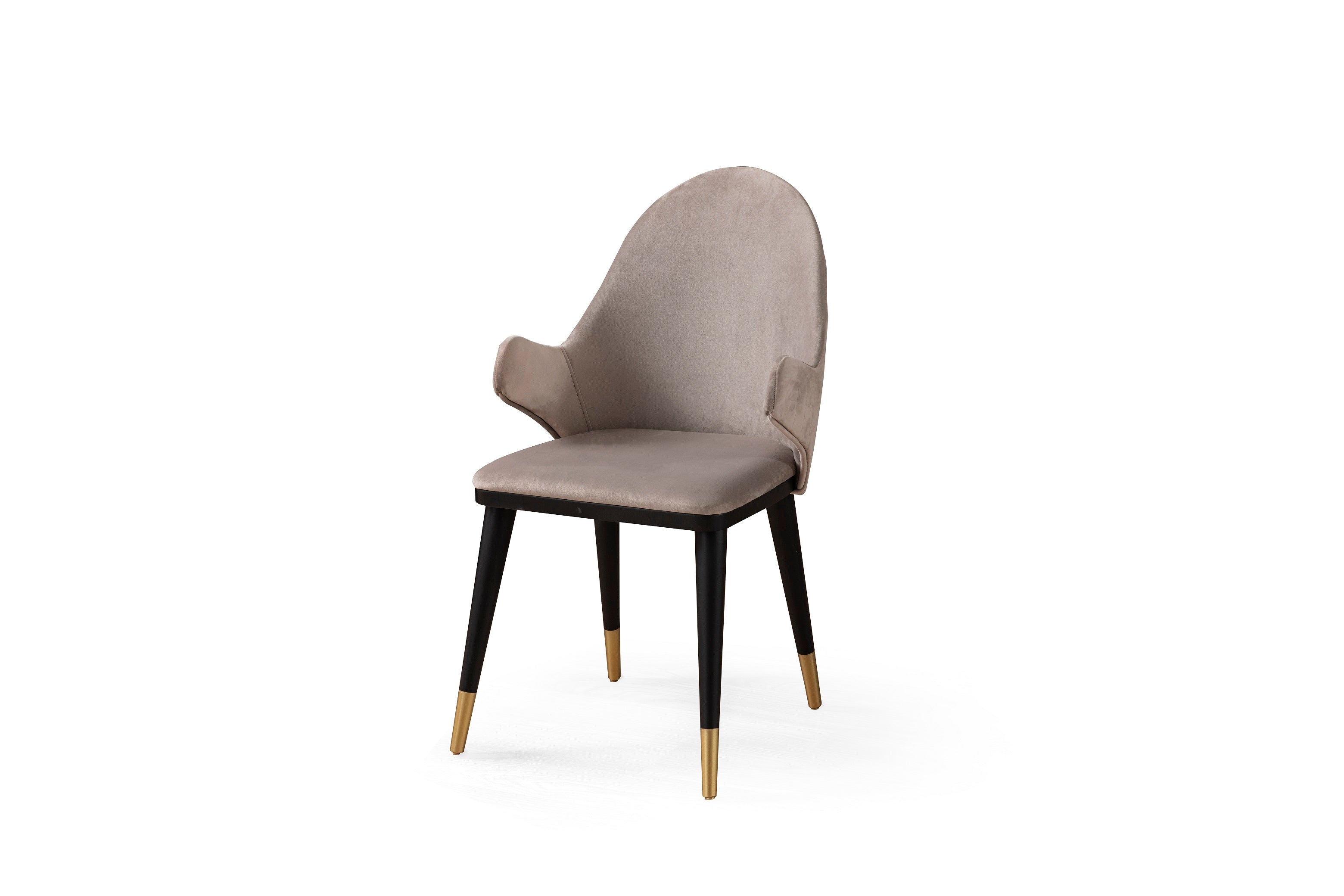 Трапезен стол «Tesla Ecru & Gold» с тапицерия