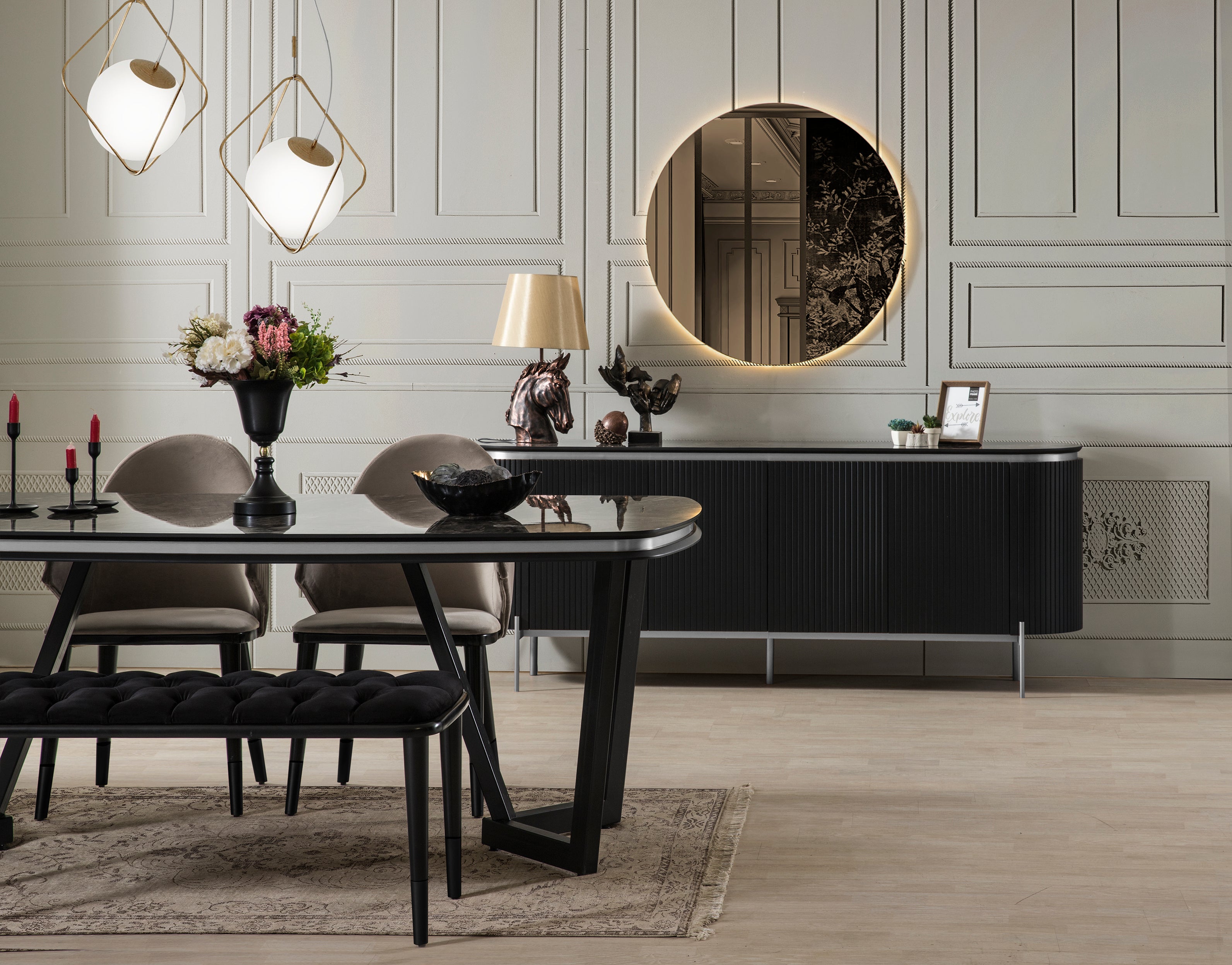 Пейка «Tesla Black» с размер 120х49х49см