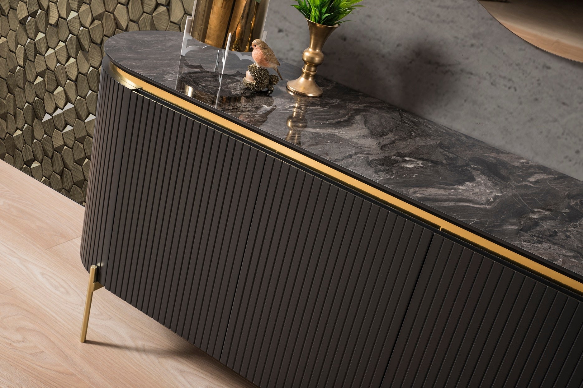 Бюфет «Tesla Black» с размер 208х78х52см