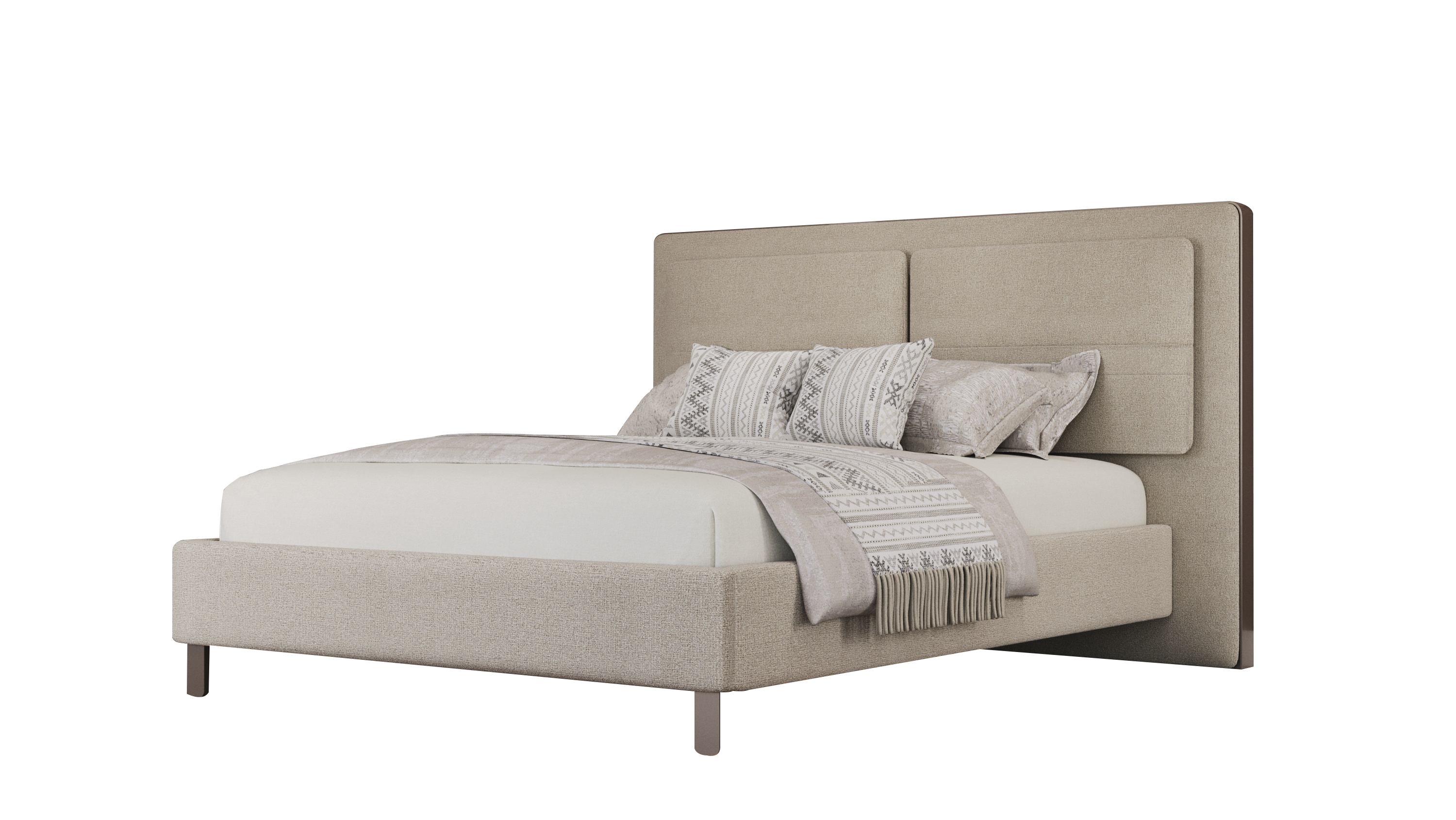 Тапицирано легло «Pamukkale» + табла с осветление - с място за съхранение, повдигащ механизъм