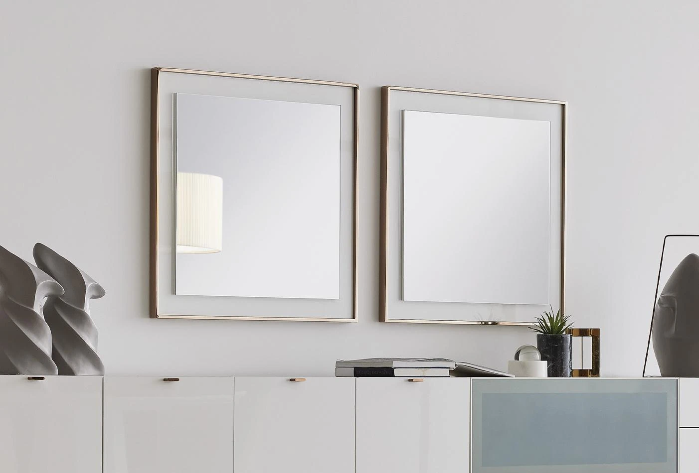 Огледало за бюфет «Legato White» с размер 70х70х3см