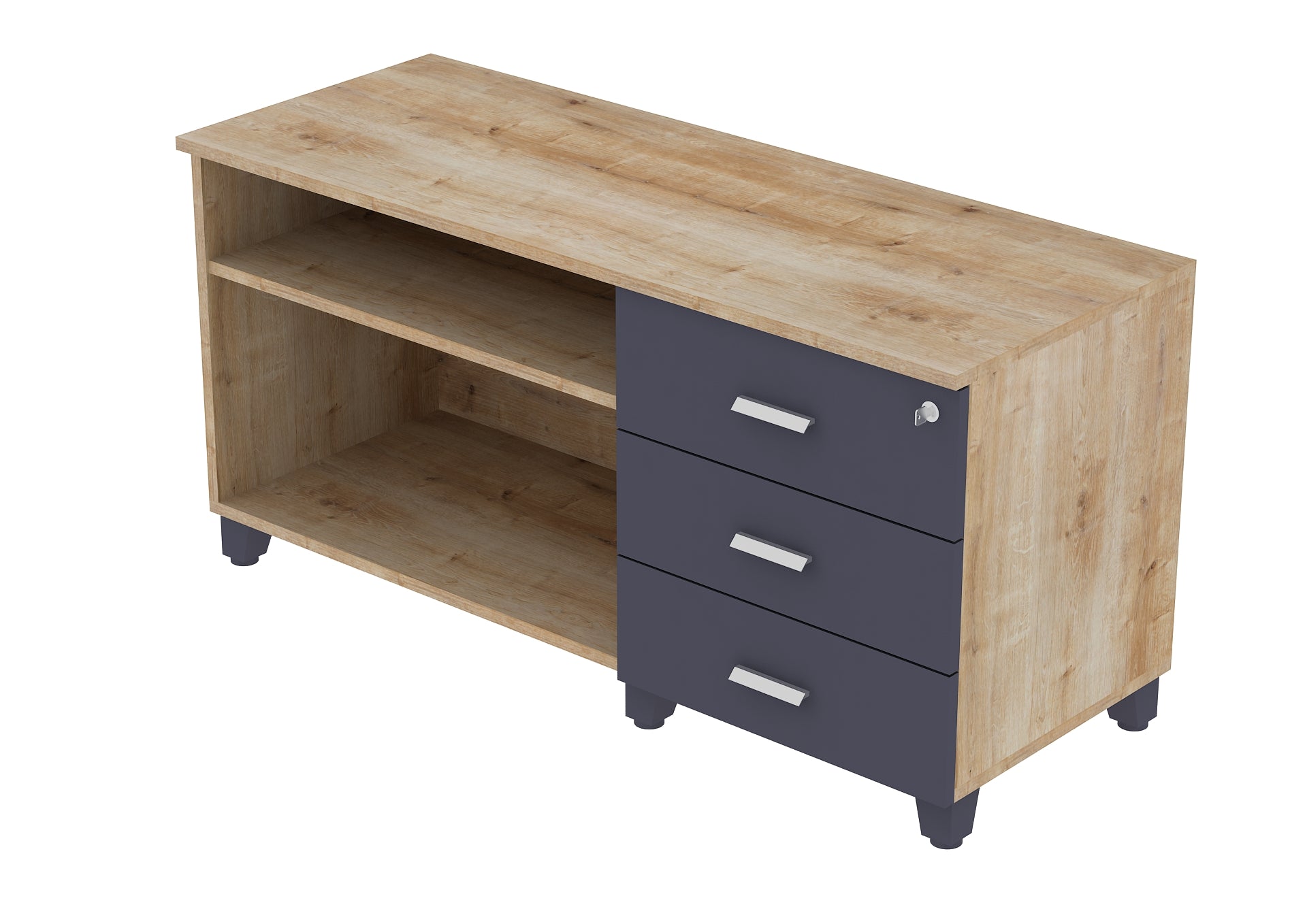 Офис шкаф «Legold Ps» с чекмеджета, с колелца, размер 80х75х50см