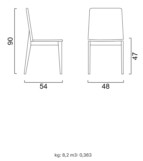 Трапезен стол Line Leather