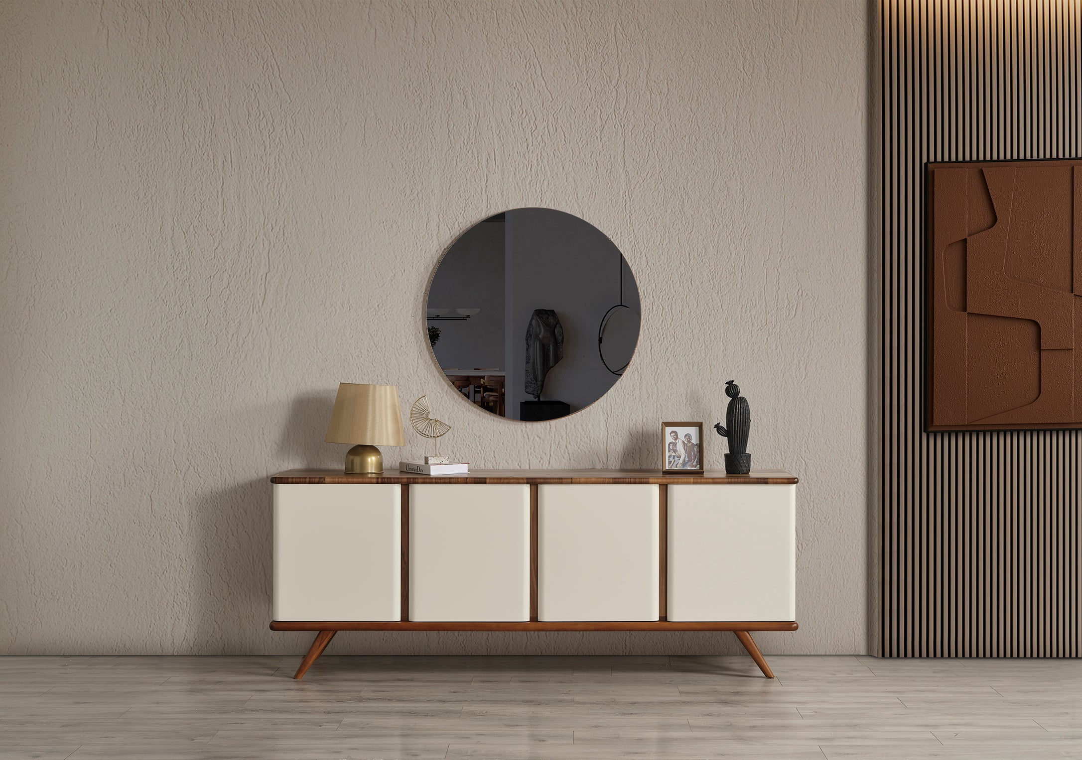 Бюфет «MK 44» с естествен фурнир, размер 208х79х47см