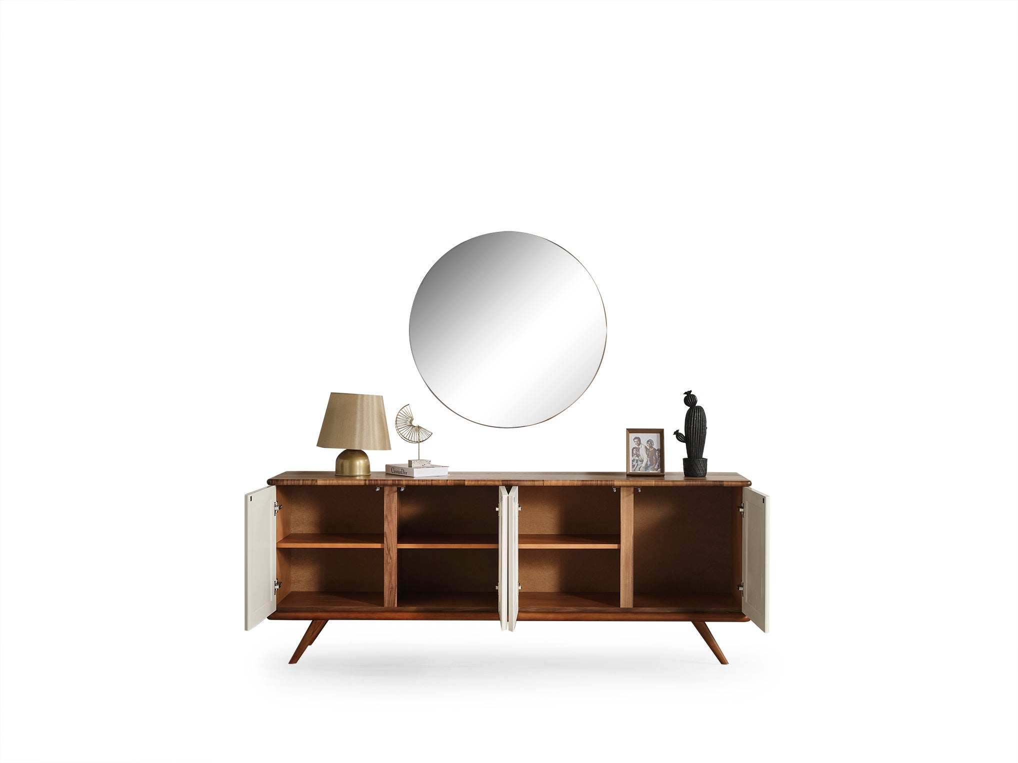 Бюфет «MK 44» с естествен фурнир, размер 208х79х47см