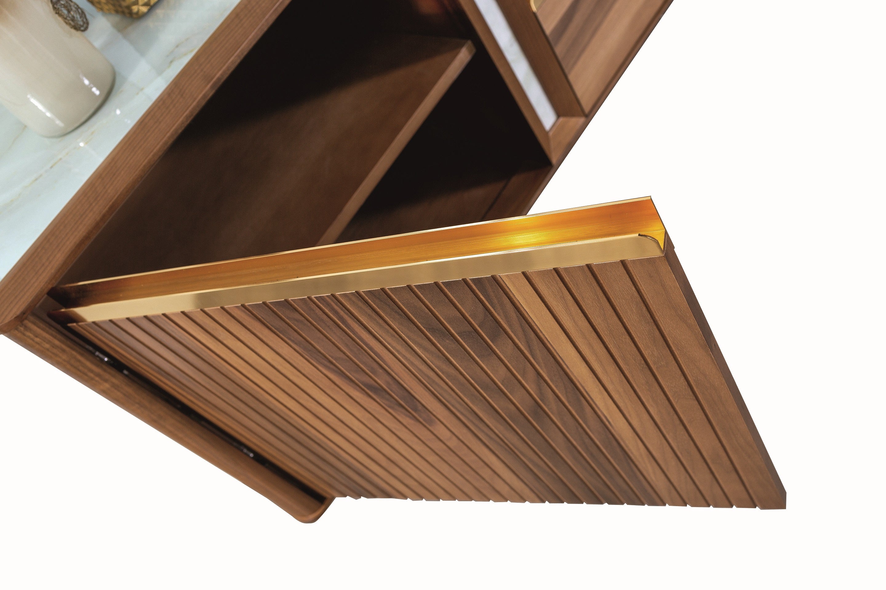 Бюфет «MK 60» + огледало, с естествен фурнир, размер 209х85х49см