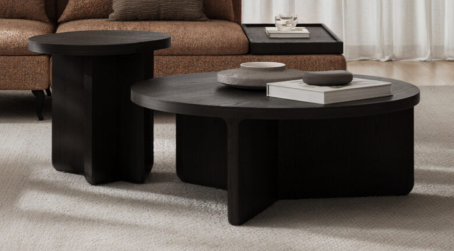 Холна маса «Max» с естествен фурнир, размер 100х39х100см