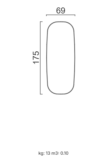 Огледало «Metis» с размер 69х175х3см
