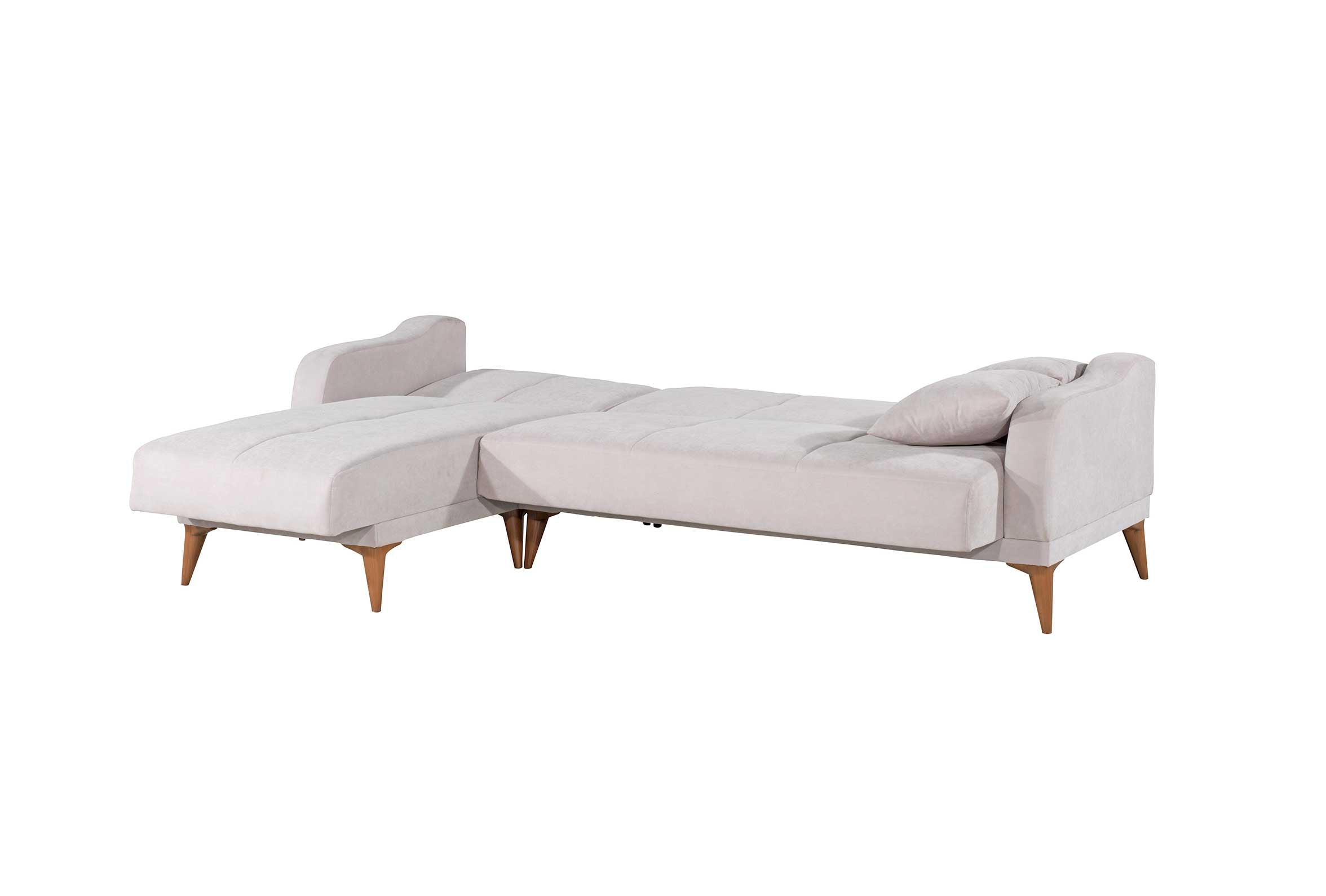 Ъглов разтегателен диван «Minimal» + две декоративни възглавници, ширина 252см