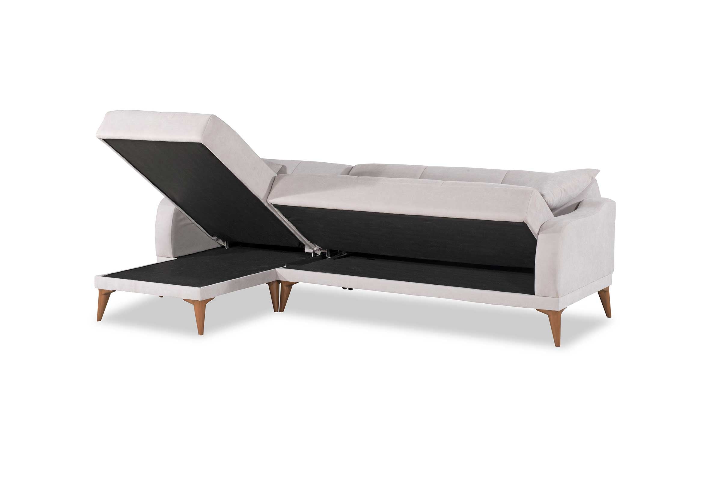 Ъглов разтегателен диван «Minimal» + две декоративни възглавници, ширина 252см