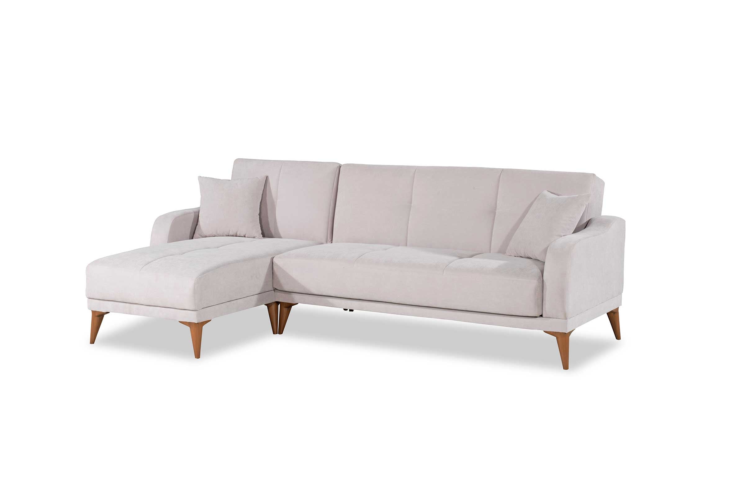 Ъглов разтегателен диван «Minimal» + две декоративни възглавници, ширина 252см