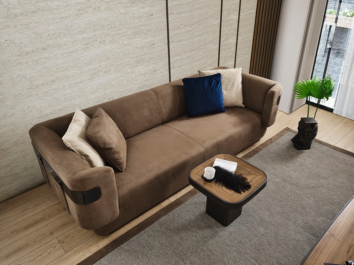 Четириместен диван «Reina» + декоративни възглавници, ширина 265см