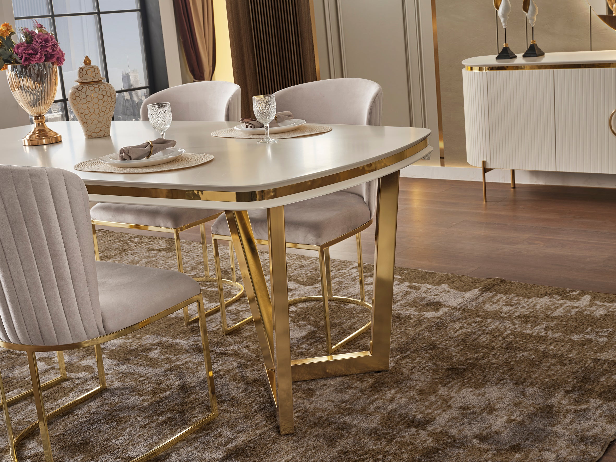 Трапезен стол «Tesla Luxury» с тапицерия