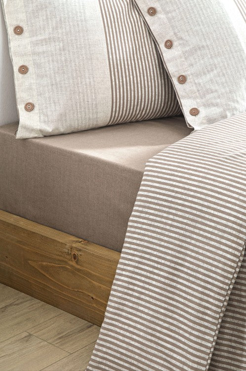 Двоен спален комплект «Natural Line Bej» - 4 части, ранфорс