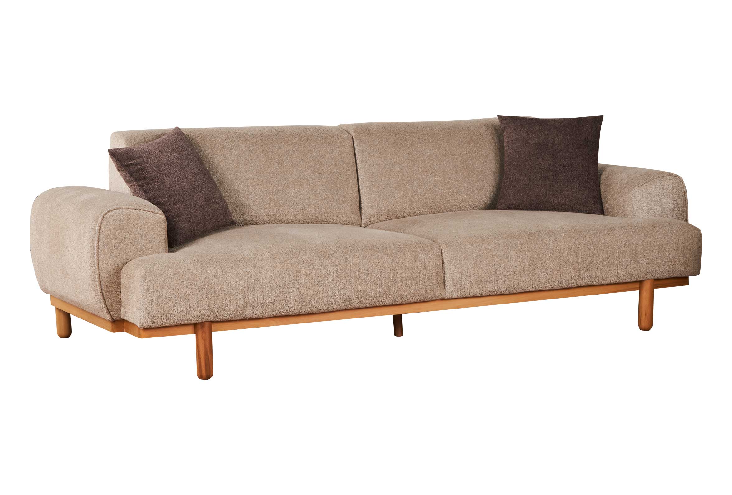 Триместен разтегателен диван «K Natura» + 2 декоративни възглавници, ширина 235см