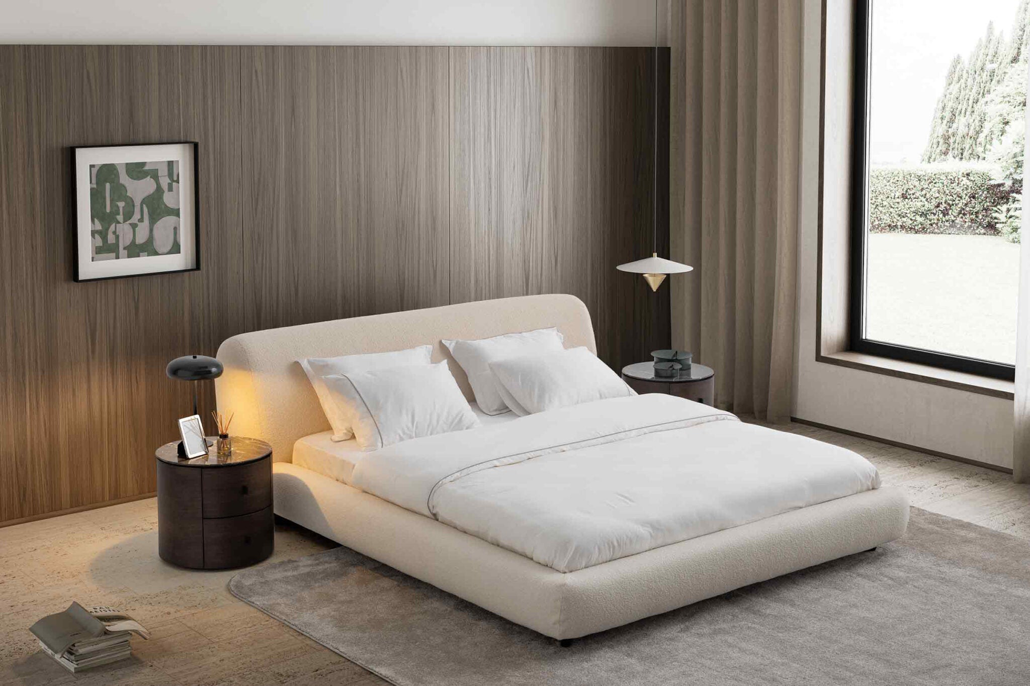 Нощно шкафче «Naya» + керамичен плот и две чекмеджета, размер 52х48х52см