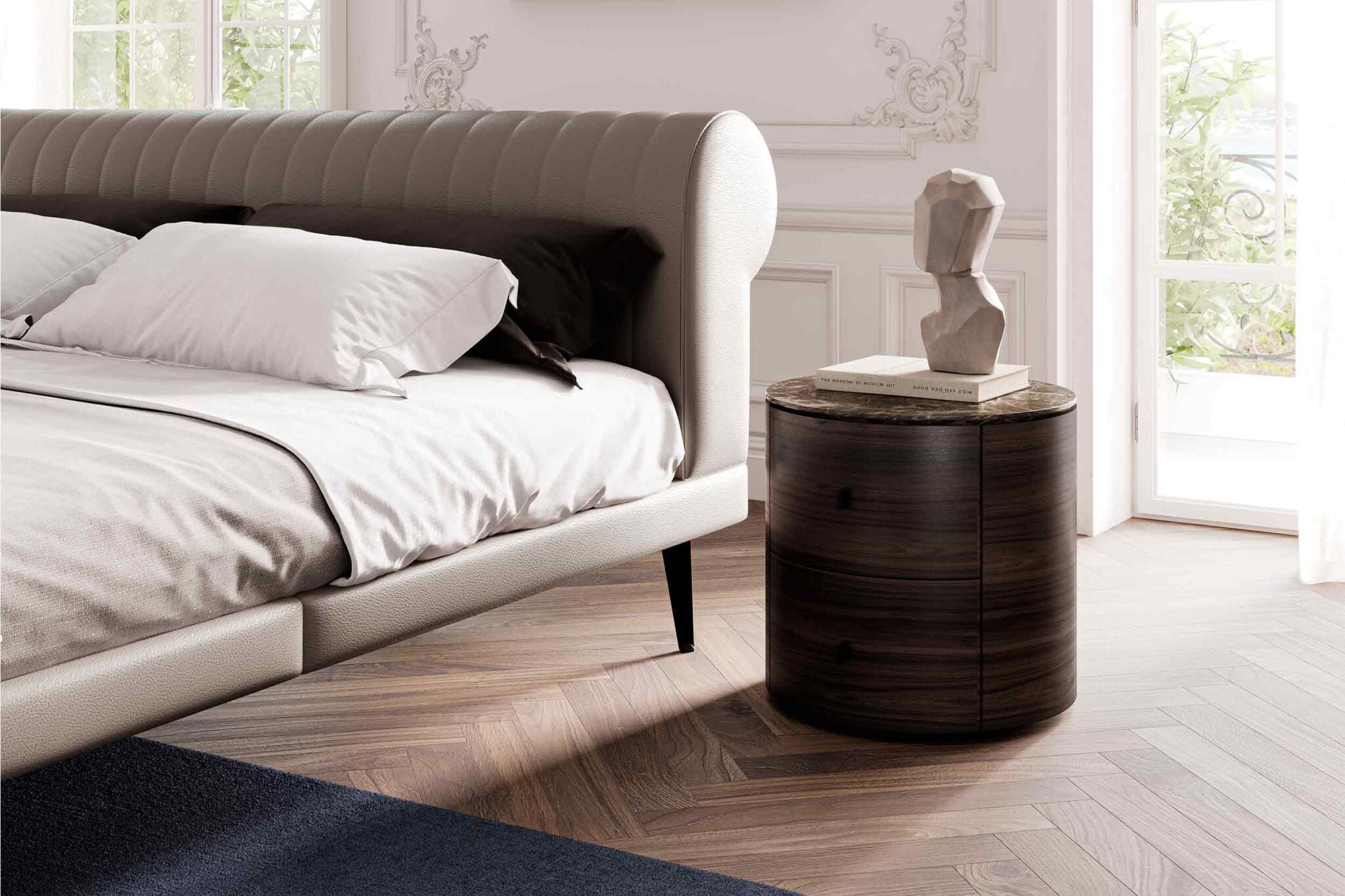 Нощно шкафче «Naya» + керамичен плот и две чекмеджета, размер 52х48х52см