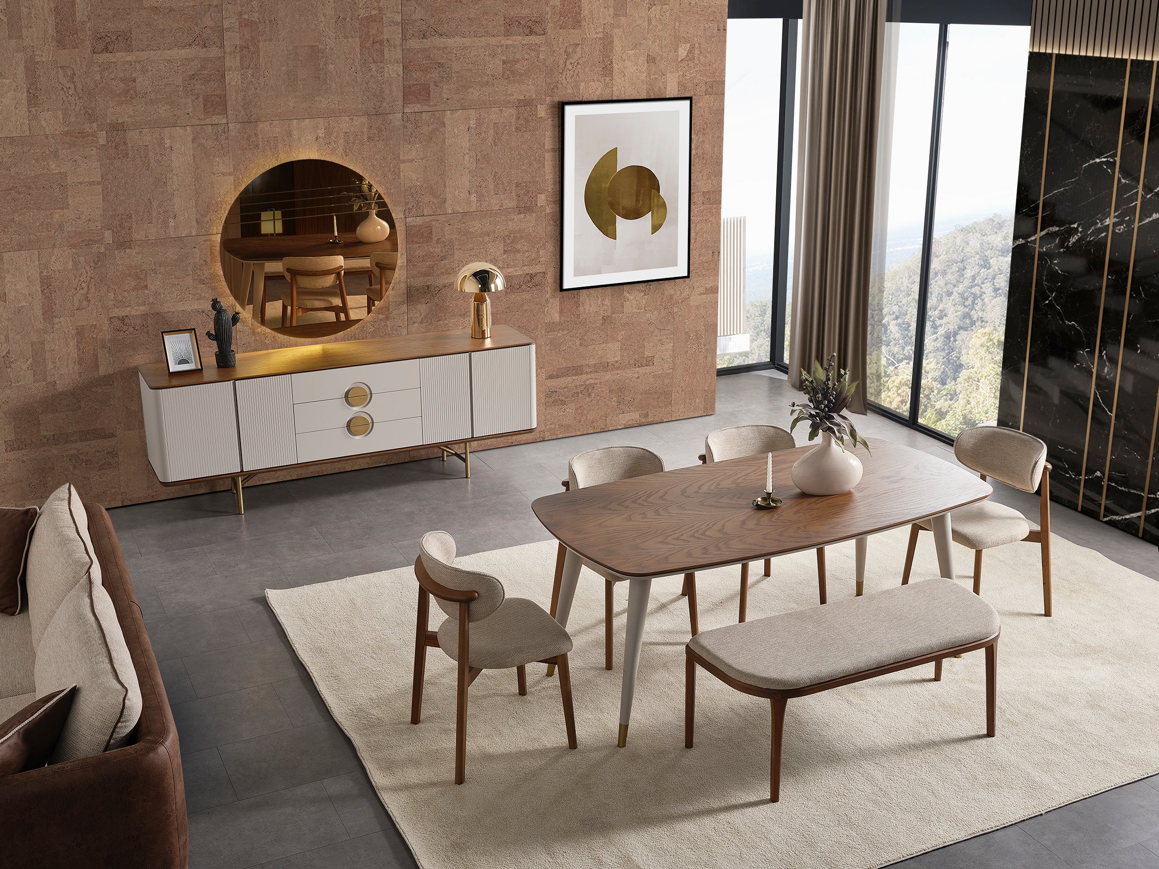 Трапезна разтегателна маса «Viola» с размер 165х78х96см