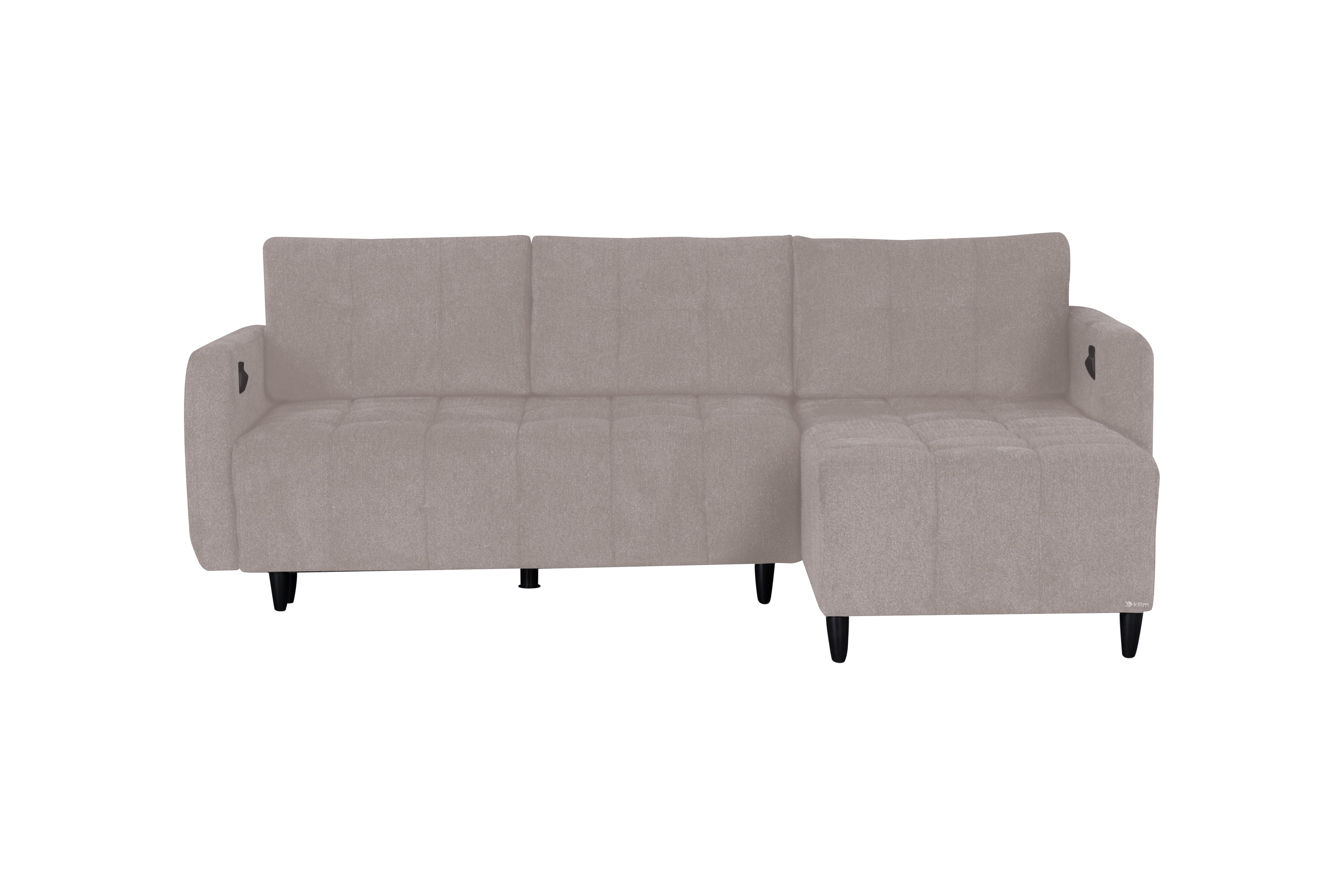 Ъглов разтегателен диван «New Port» + USB зарядна станция, ширина 247см