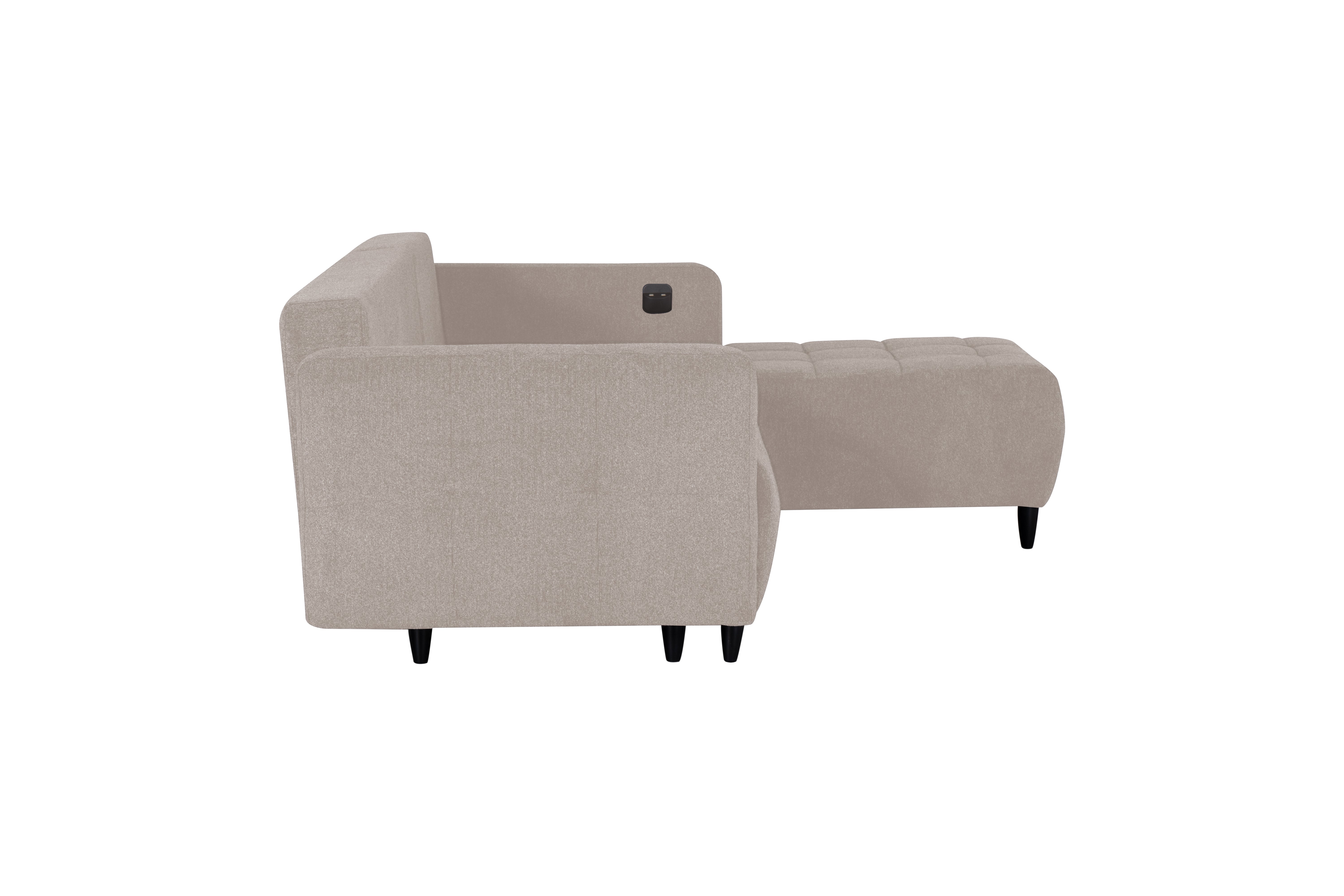 Ъглов разтегателен диван «New Port» + USB зарядна станция, ширина 247см