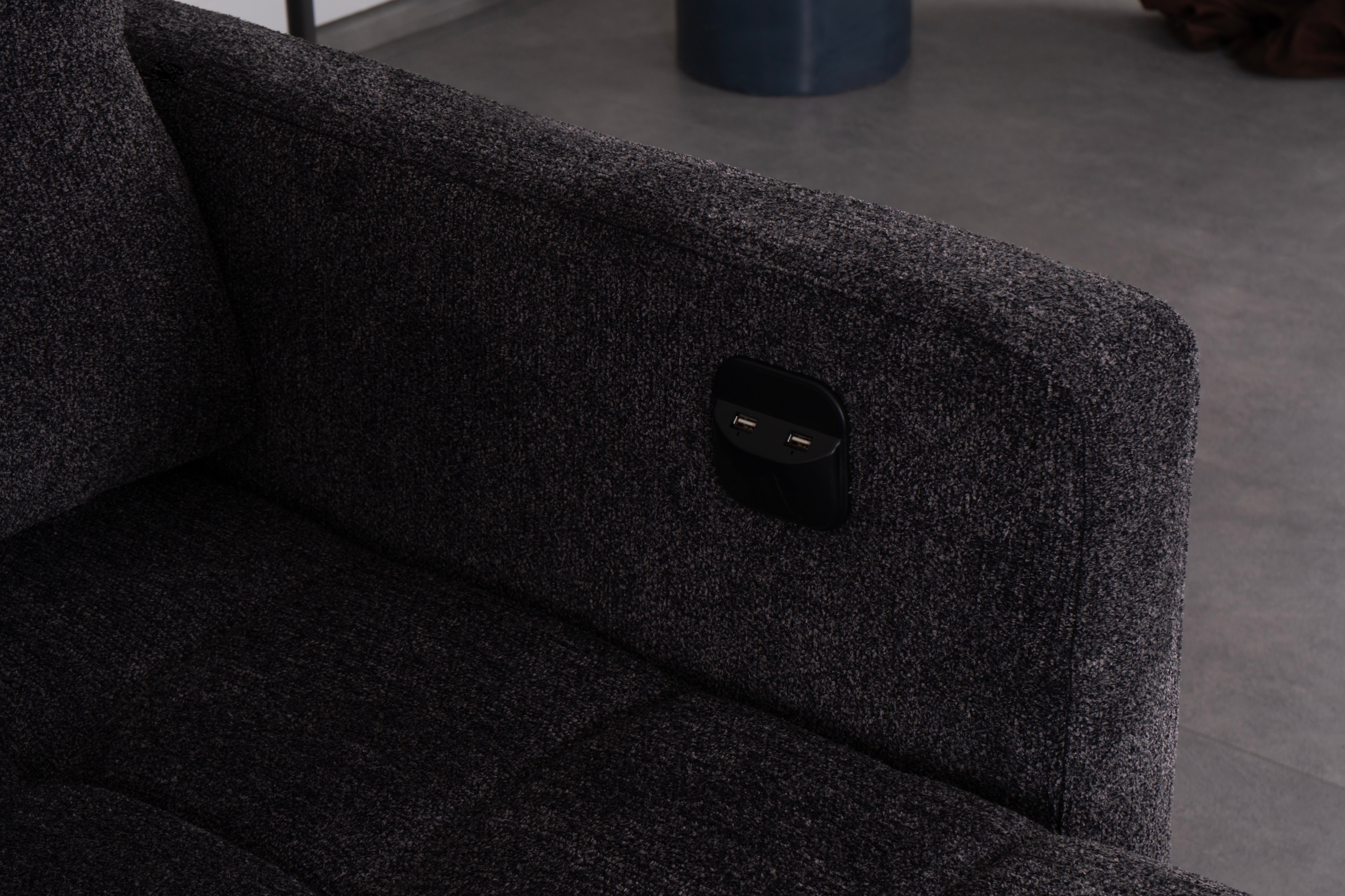 Ъглов разтегателен диван «New Port» + USB зарядна станция, ширина 247см