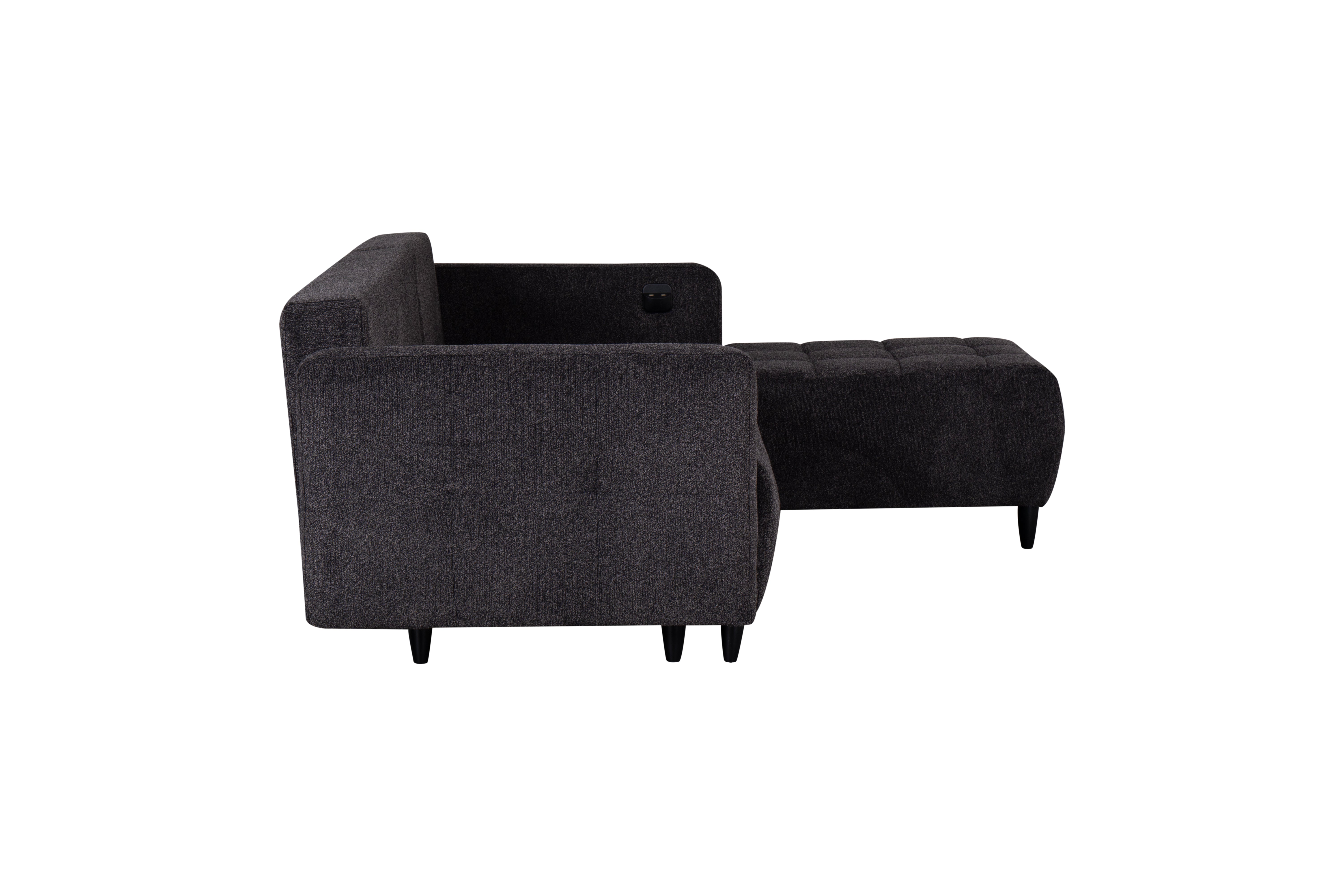 Ъглов разтегателен диван «New Port» + USB зарядна станция, ширина 247см