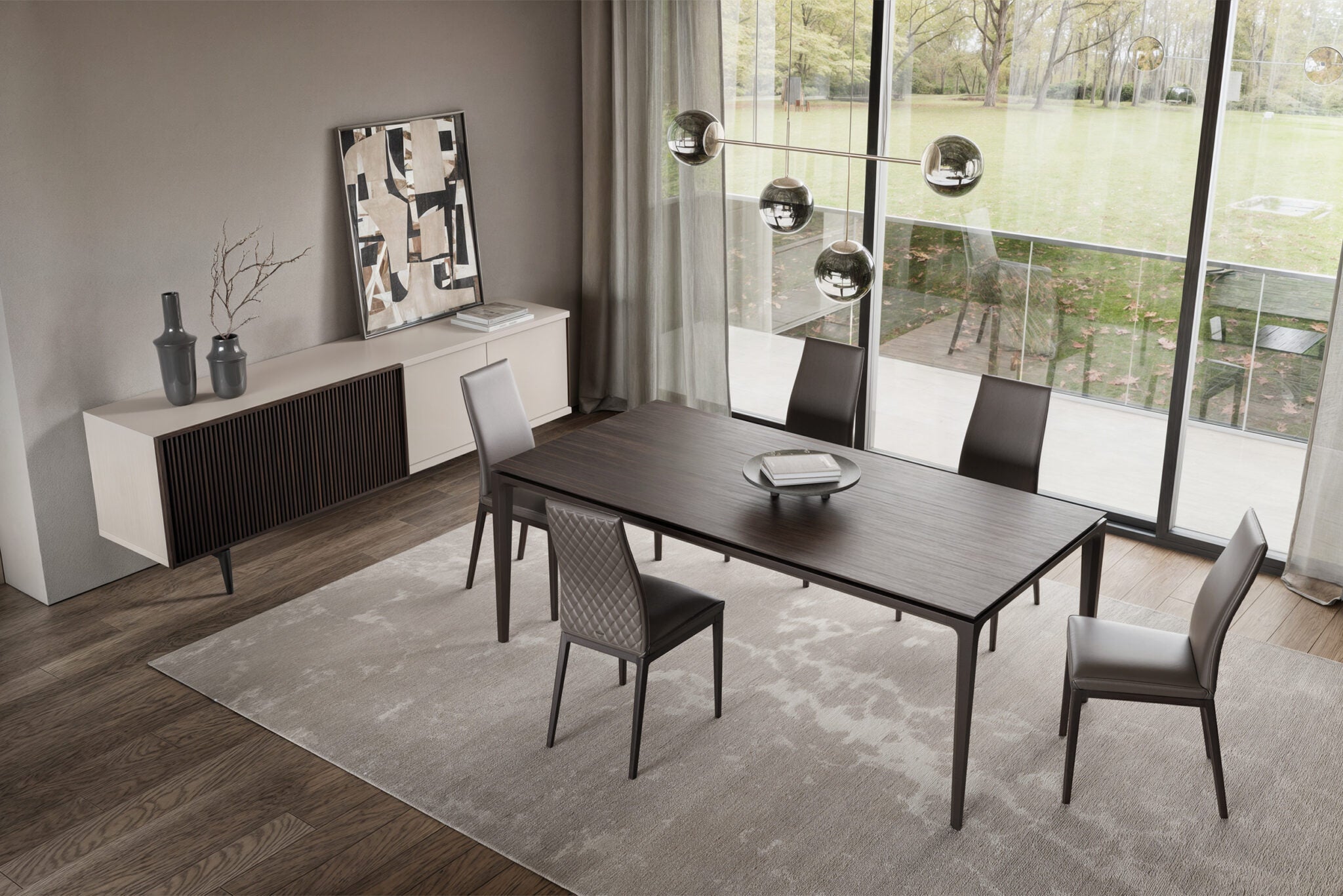 Трапезна маса «Nora» с естествен фурнир