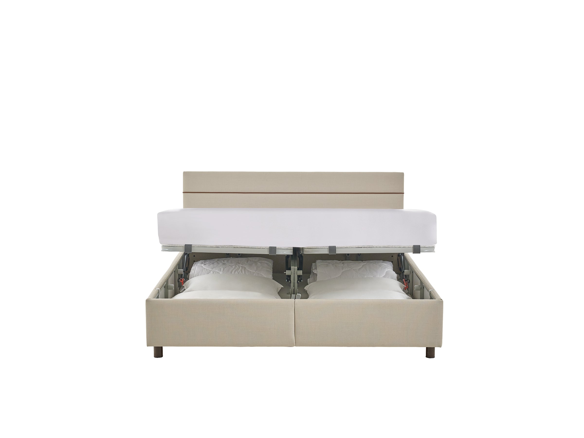 Тапицирано легло «Ergowell Lipa» + Матрак и табла - с място за съхранение, матрак с алое вера