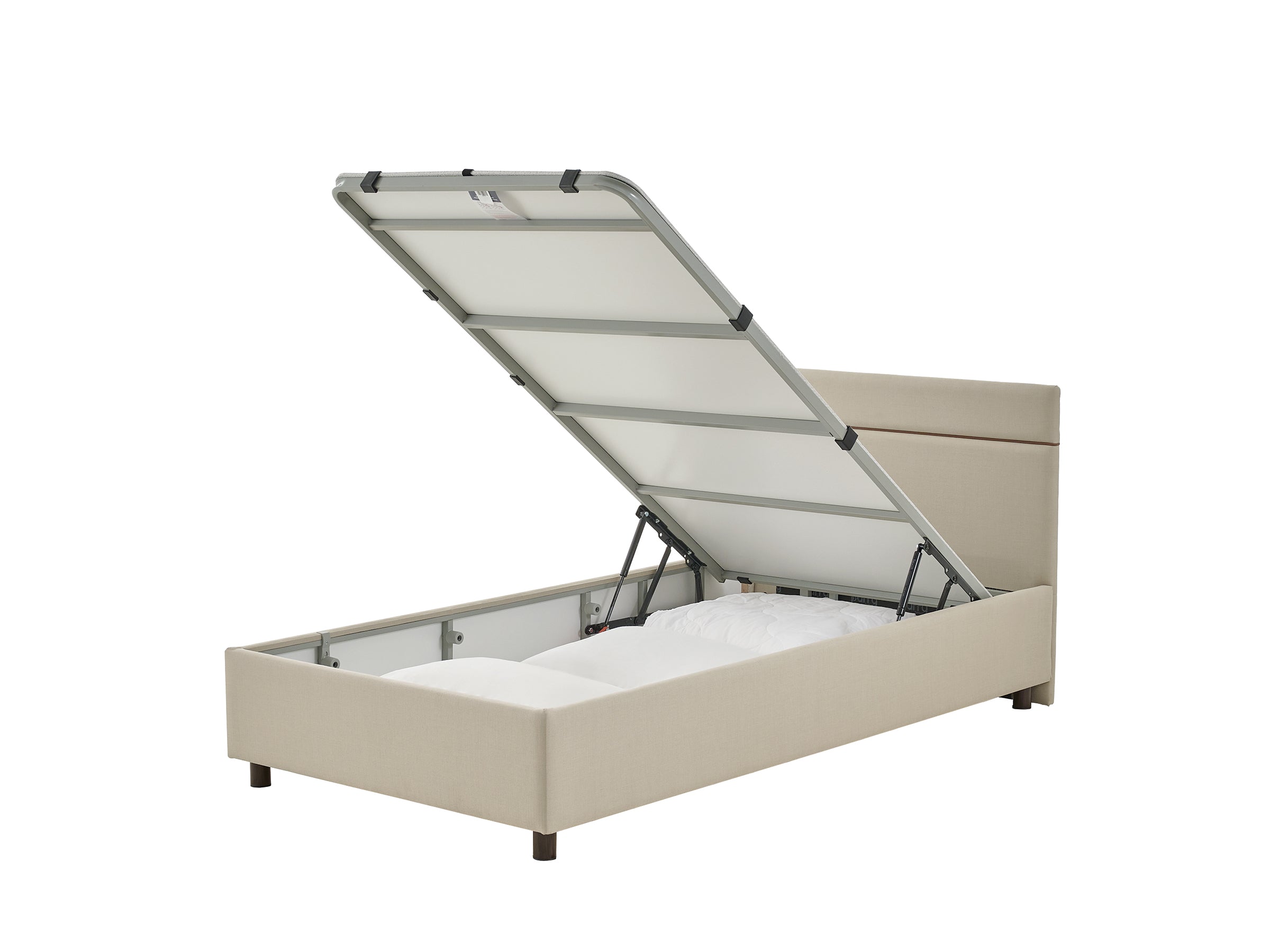 Тапицирано легло «Ergowell Lipa» + Матрак и табла - с място за съхранение, матрак с алое вера