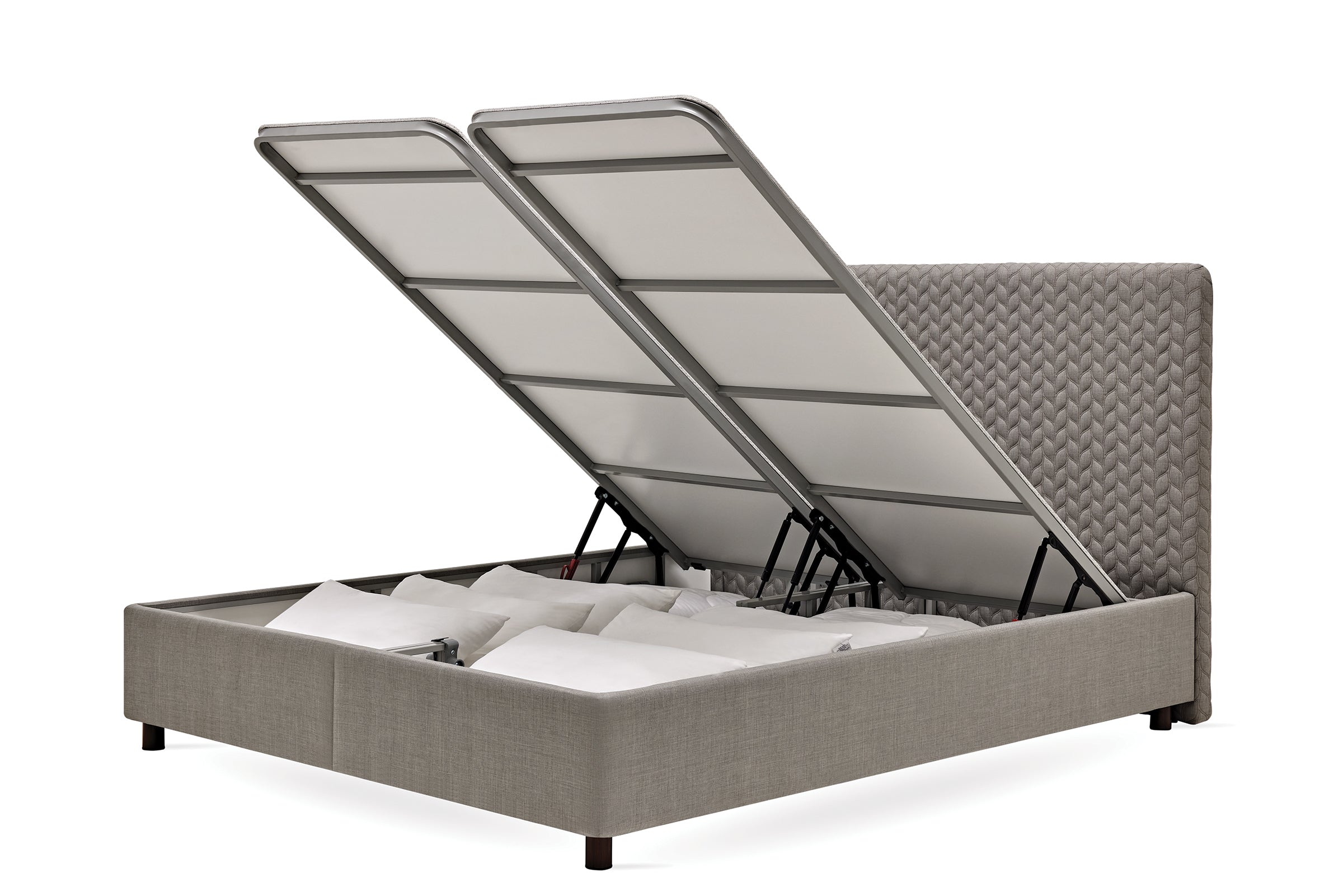 Тапицирано легло «Smart Care» + Матрак и табла - с място за съхранение, матрак с алое вера, с лятна и зимна страна