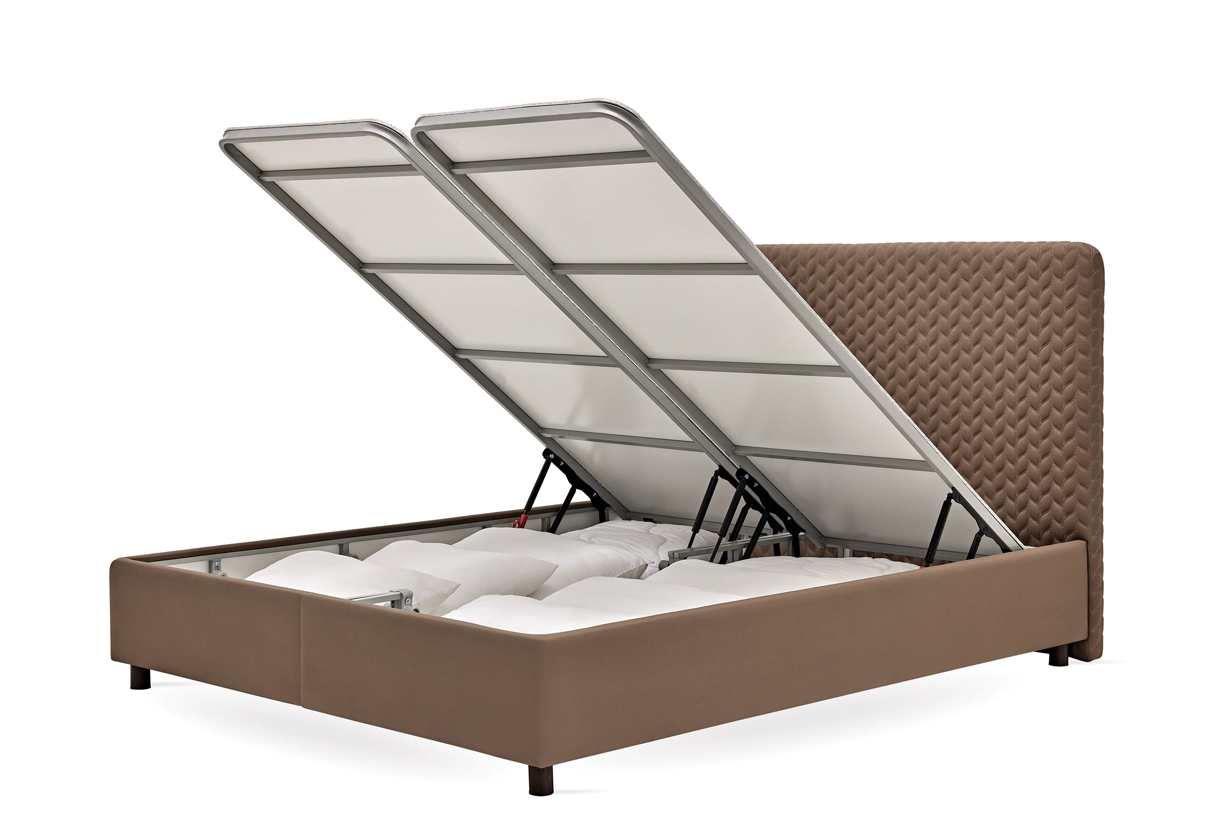 Тапицирано легло «Smart Care» + Матрак и табла - с място за съхранение, матрак с алое вера, с лятна и зимна страна