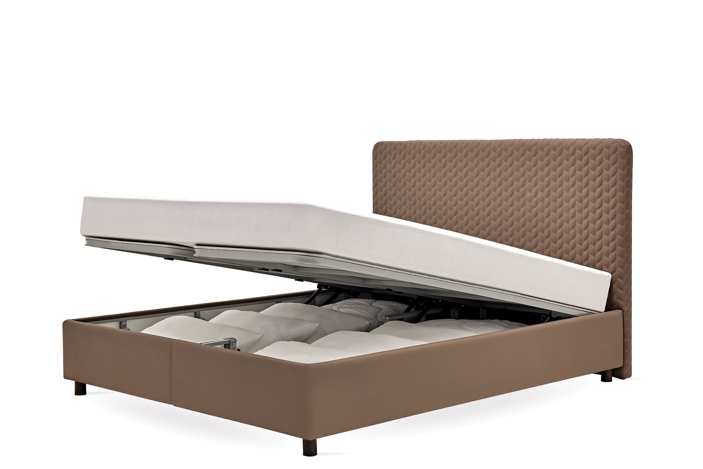 Тапицирано легло «Smart Care» + Матрак и табла - с място за съхранение, матрак с алое вера, с лятна и зимна страна