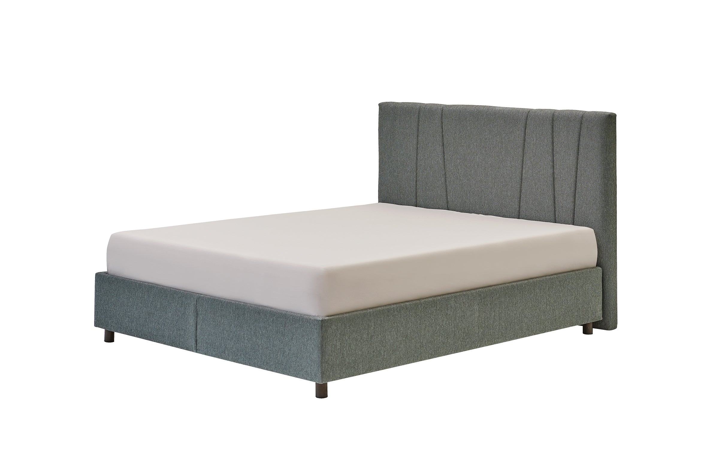 Тапицирано легло «Ergotwin» + Матрак и табла - с място за съхранение, матрак с алое вера