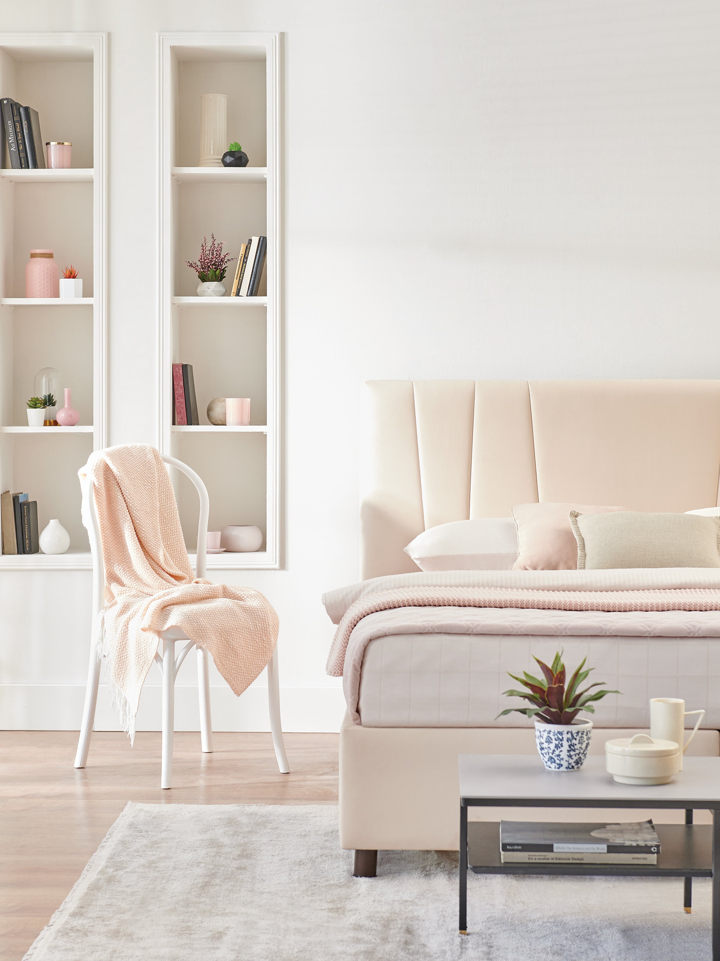 Тапицирано легло «Ergotwin» + Матрак и табла - с място за съхранение, матрак с алое вера