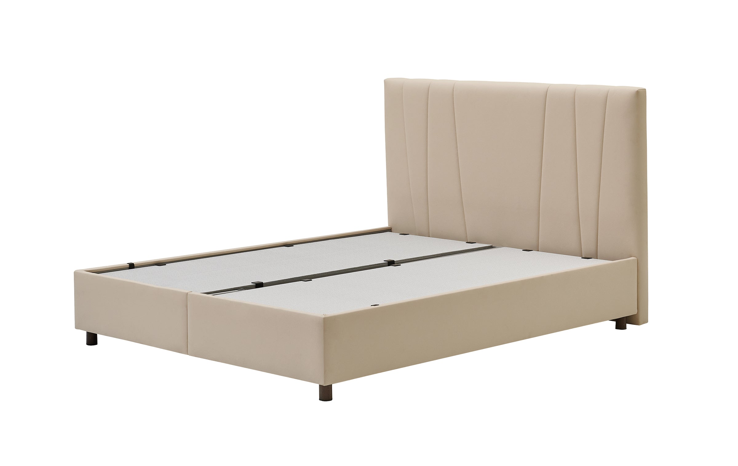 Тапицирано легло «Ergotwin» + Матрак и табла - с място за съхранение, матрак с алое вера