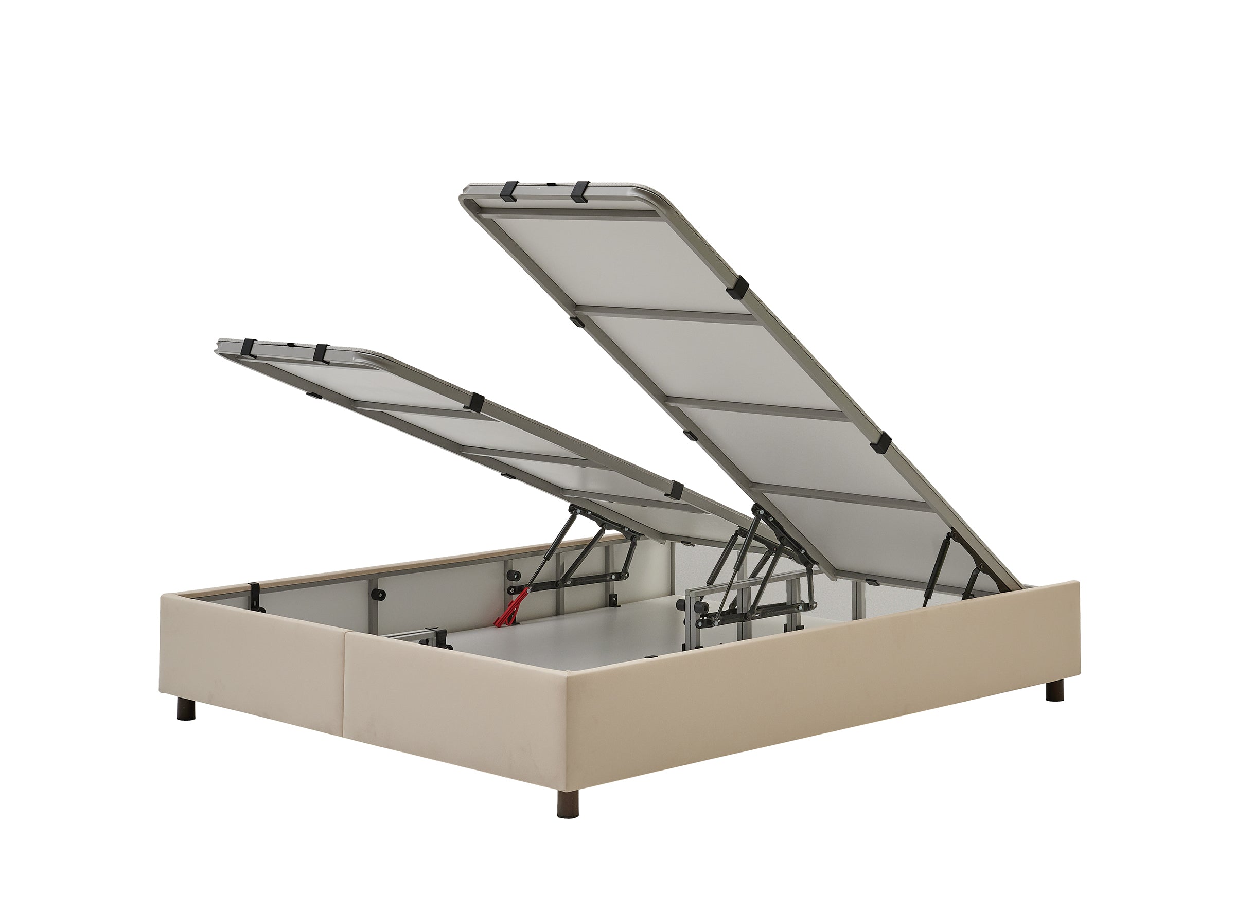 Тапицирано легло «Ergotwin» + Матрак и табла - с място за съхранение, матрак с алое вера