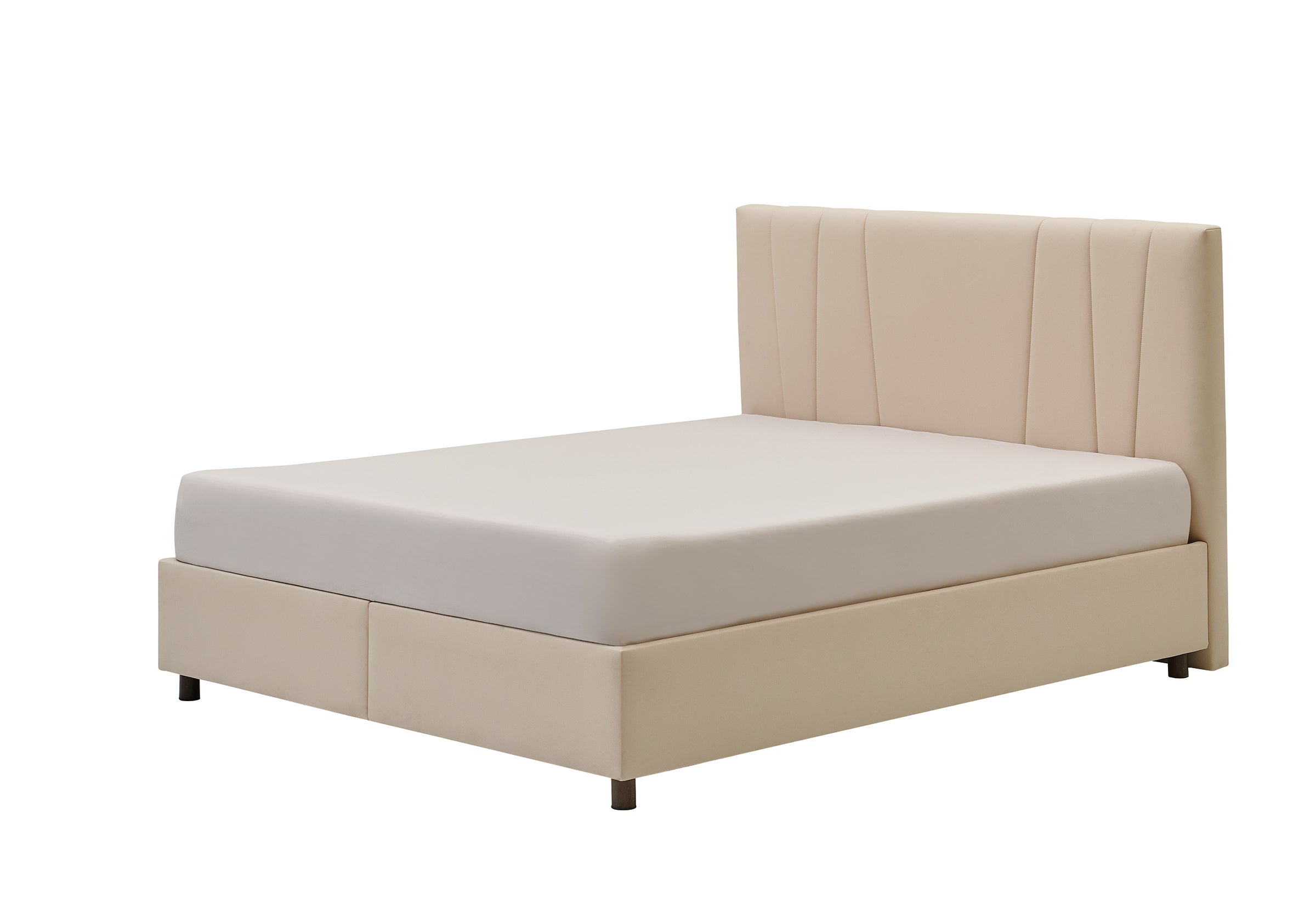 Тапицирано легло «Ergotwin» + Матрак и табла - с място за съхранение, матрак с алое вера