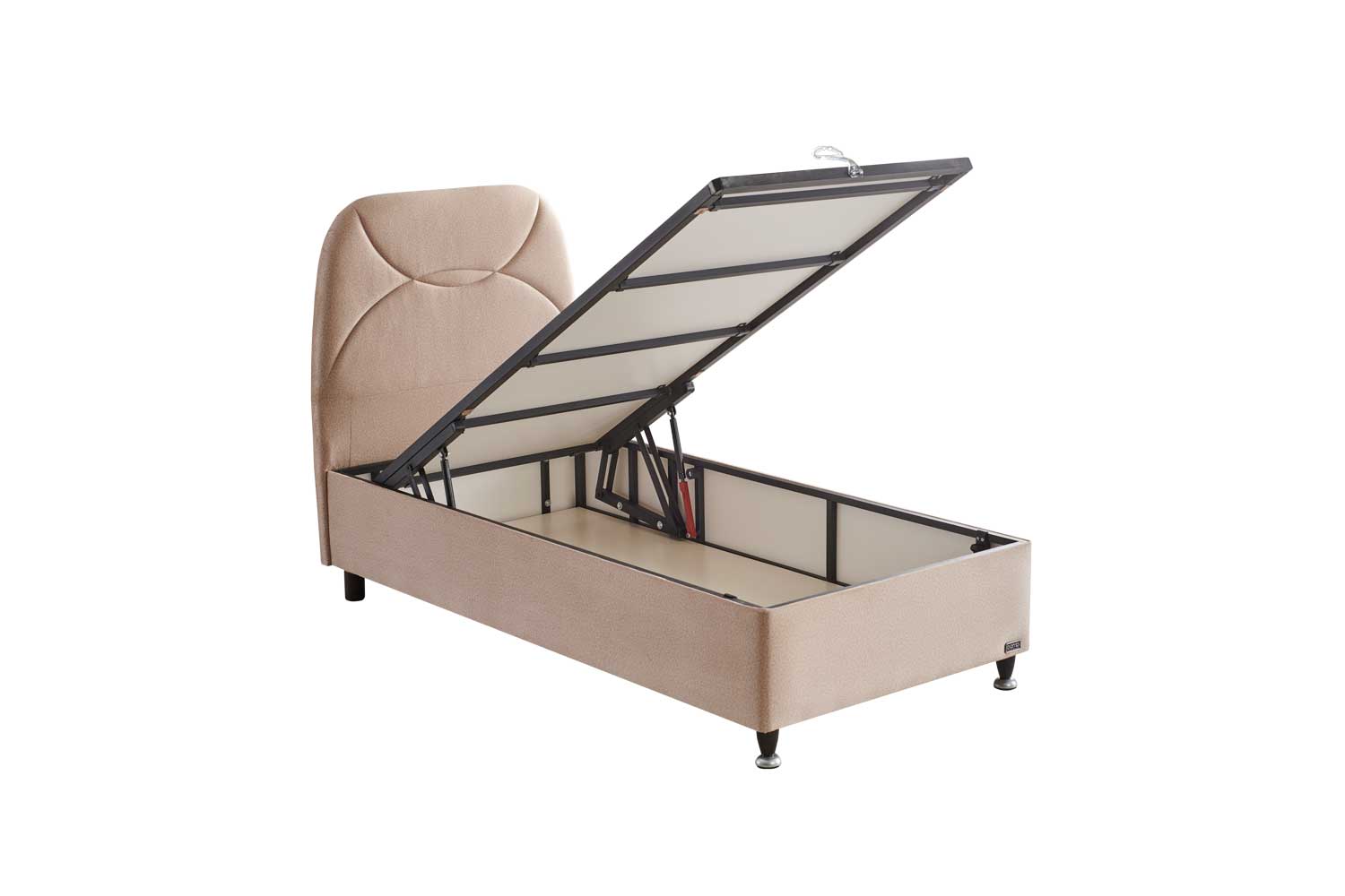 Тапицирано легло «Oviedo» + Матрак и табла - с място за съхранение, повдигащ механизъм, система за безшумно затваряне