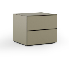 Нощно шкафче «Opal» - стъклени чела и страници, с избор на размер