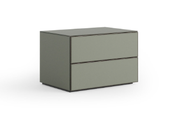 Нощно шкафче «Opal» - стъклени чела и страници, с избор на размер