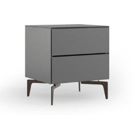 Нощно шкафче «Opal» - стъклени чела и страници, с избор на размер