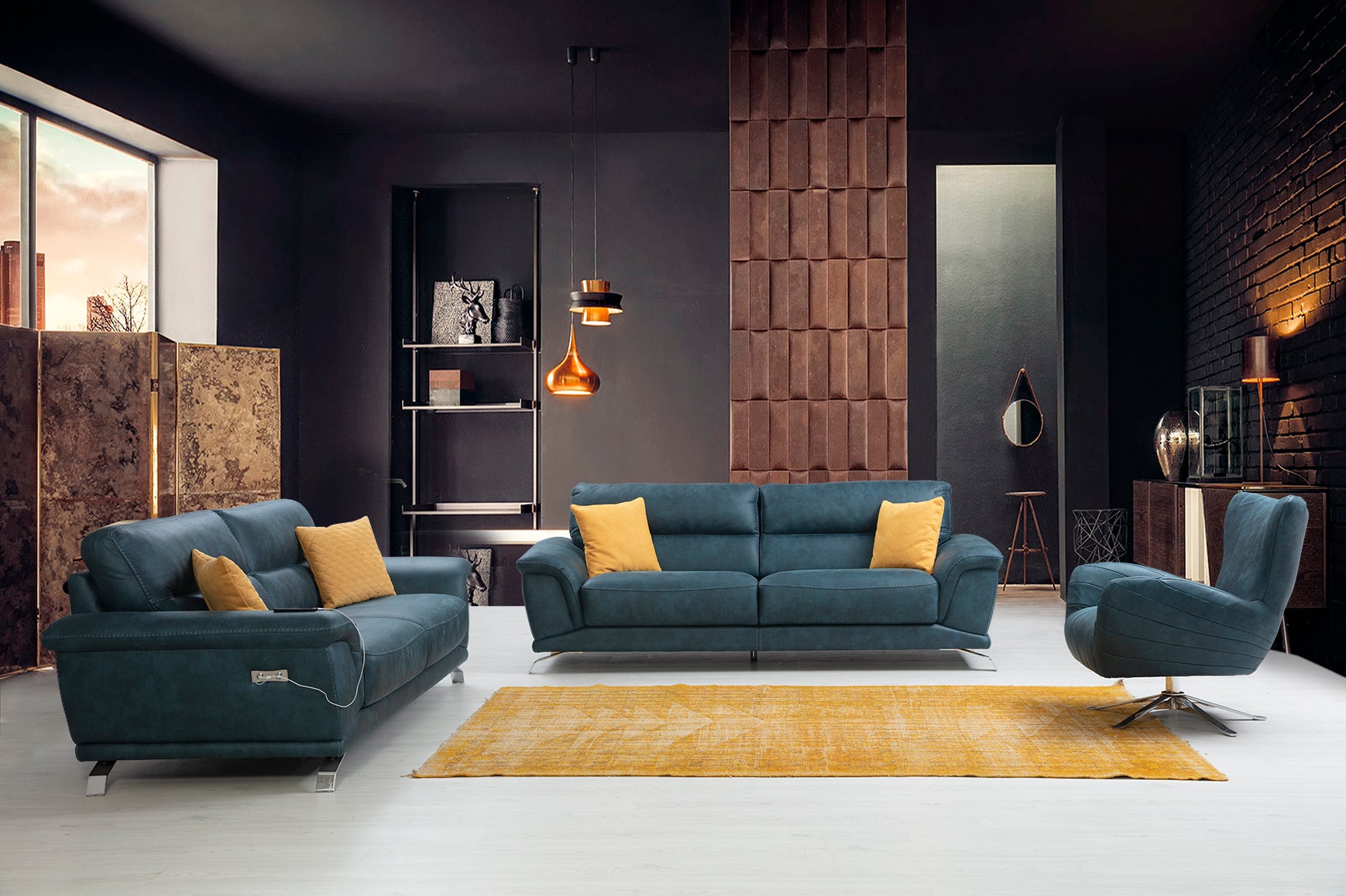 Кресло «Almina Metal» с въртяща се основа