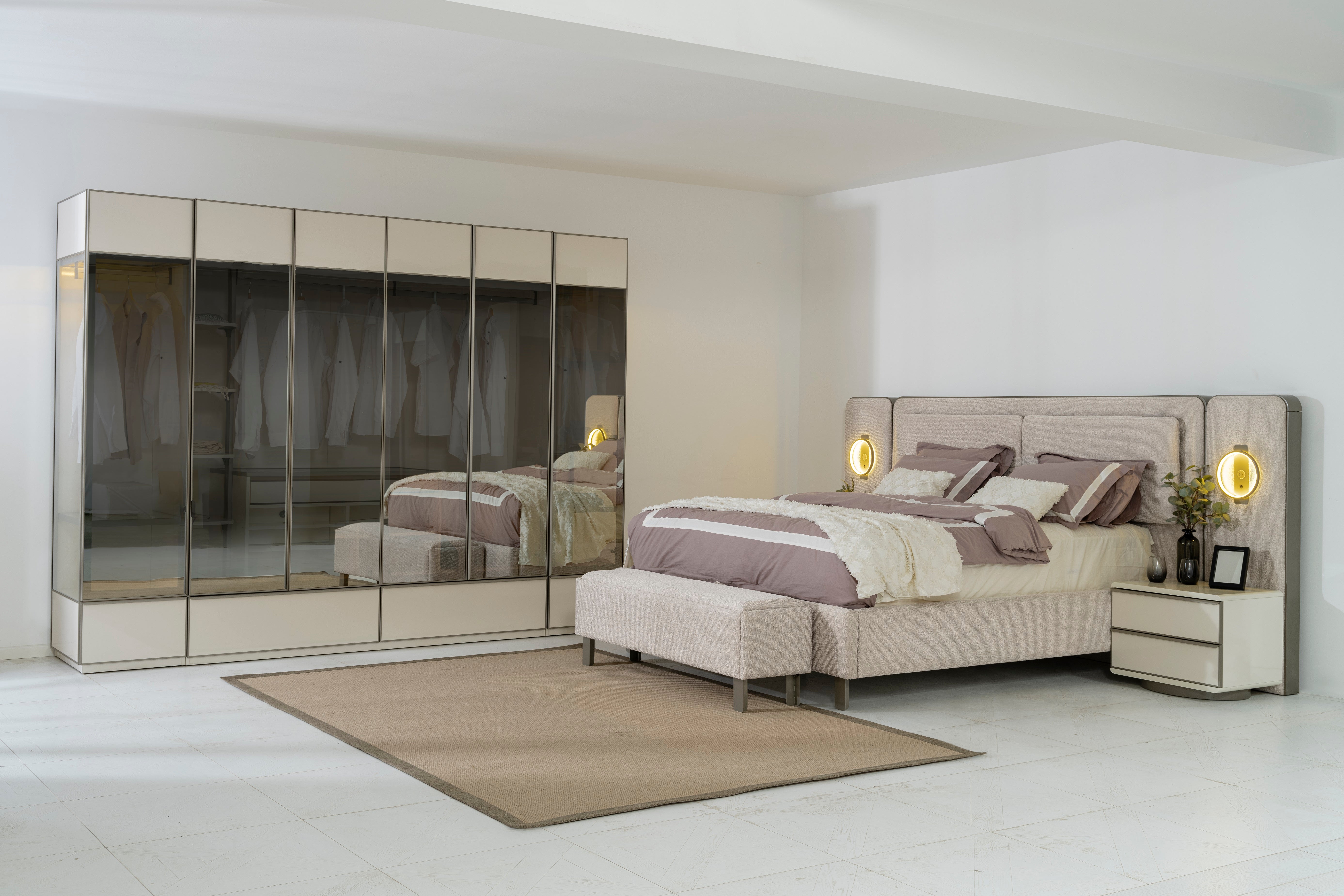 Нощно шкафче «Pamukkale» + две чекмеджета, размер 62х49х45см